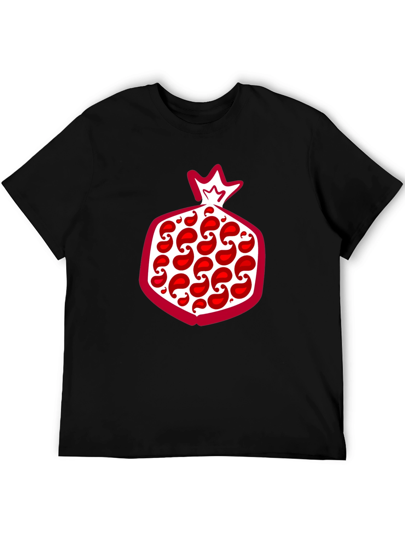 Black Pomegranate Graphic Tee - Stylish Fruit Design T-Shirt view 5