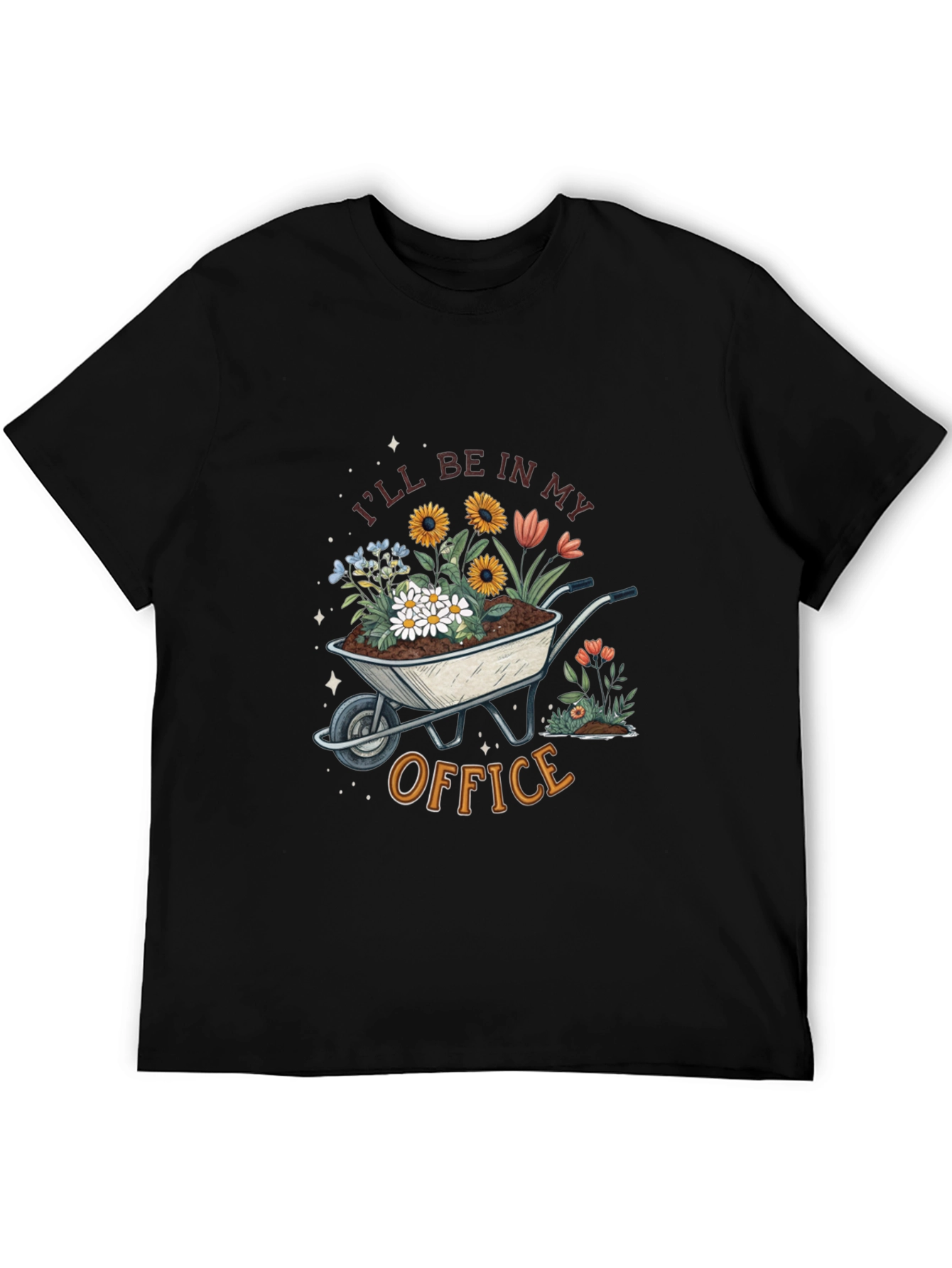 Black Gardening T-Shirt - I'll Be In My Office view 5