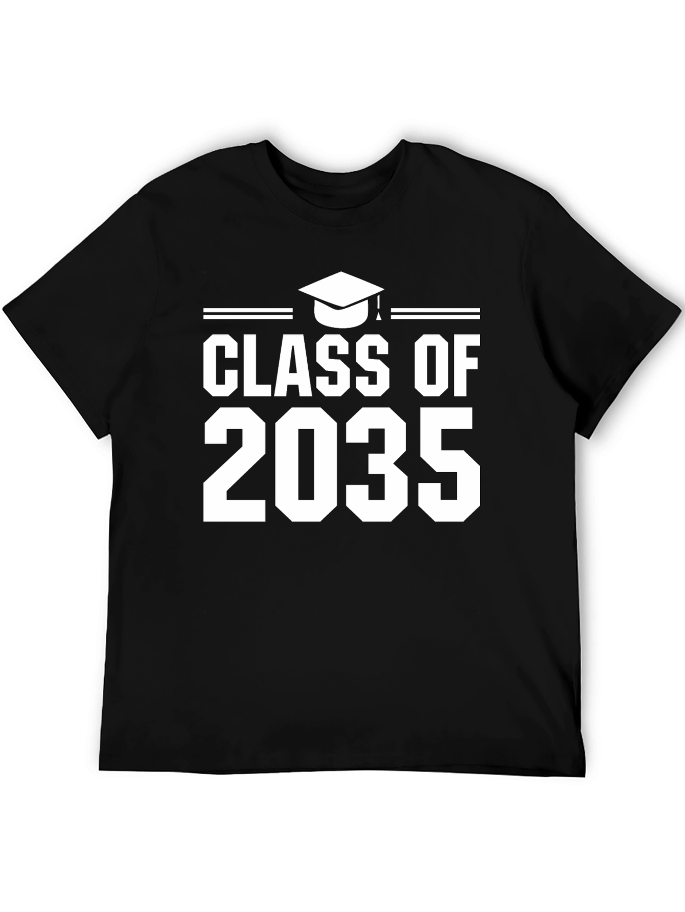 Black Class of 2035 Graduation T-Shirt view 5