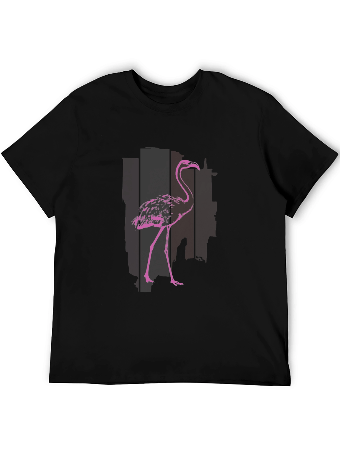 Black Flamingo Graphic T-Shirt - Black Cotton Blend view 5