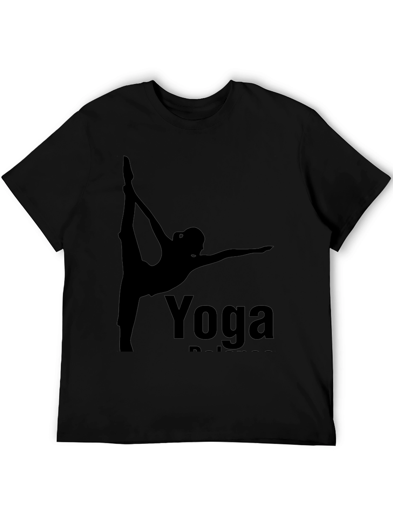 Black Yoga Balance Black T-Shirt view 5