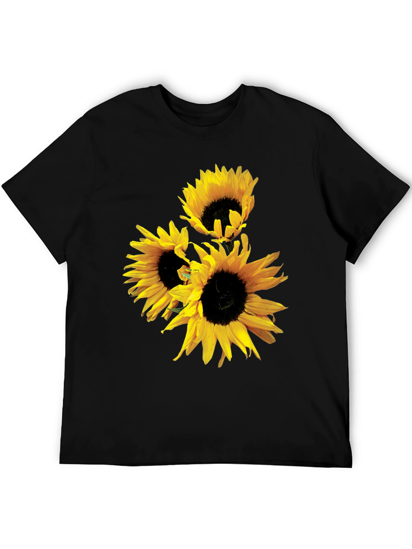 Black Sunflower Graphic Tee - Black Cotton Blend view 5