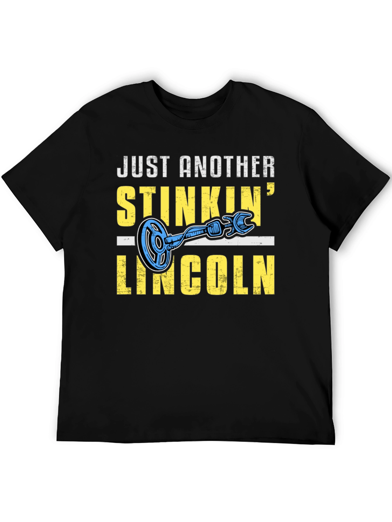 Black Stinkin' Lincoln T-Shirt - Metal Detecting view 5