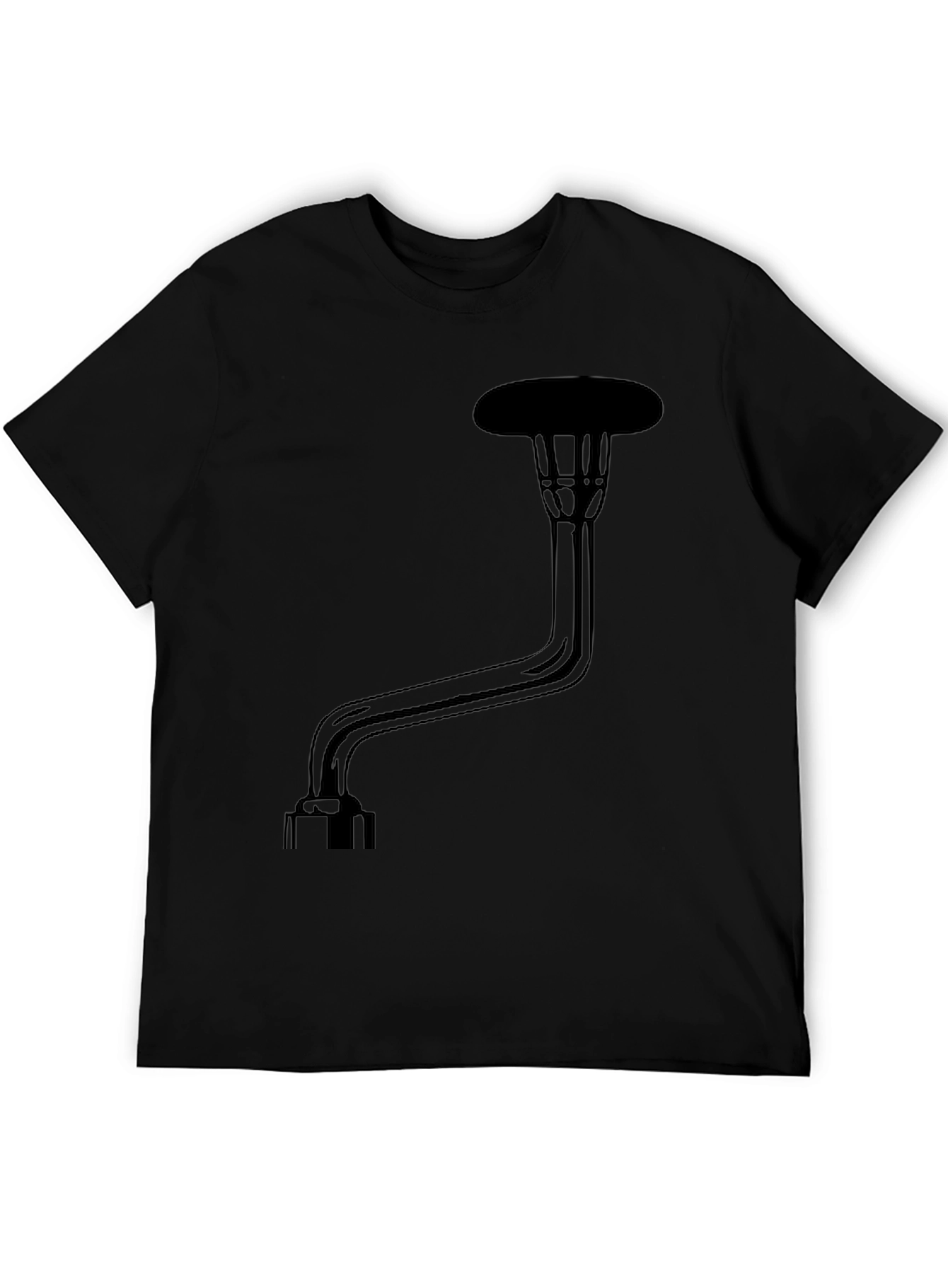Black Novelty Toilet Plunger Graphic T-Shirt view 5