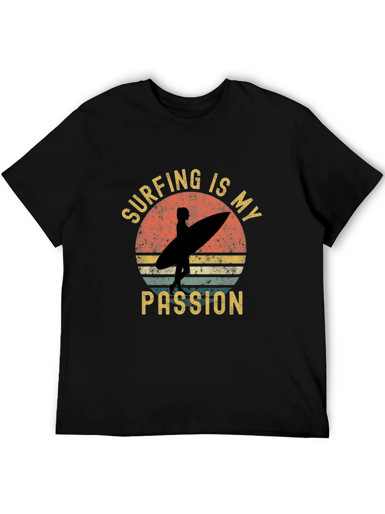 Black Surfing is My Passion Graphic Tee view 5