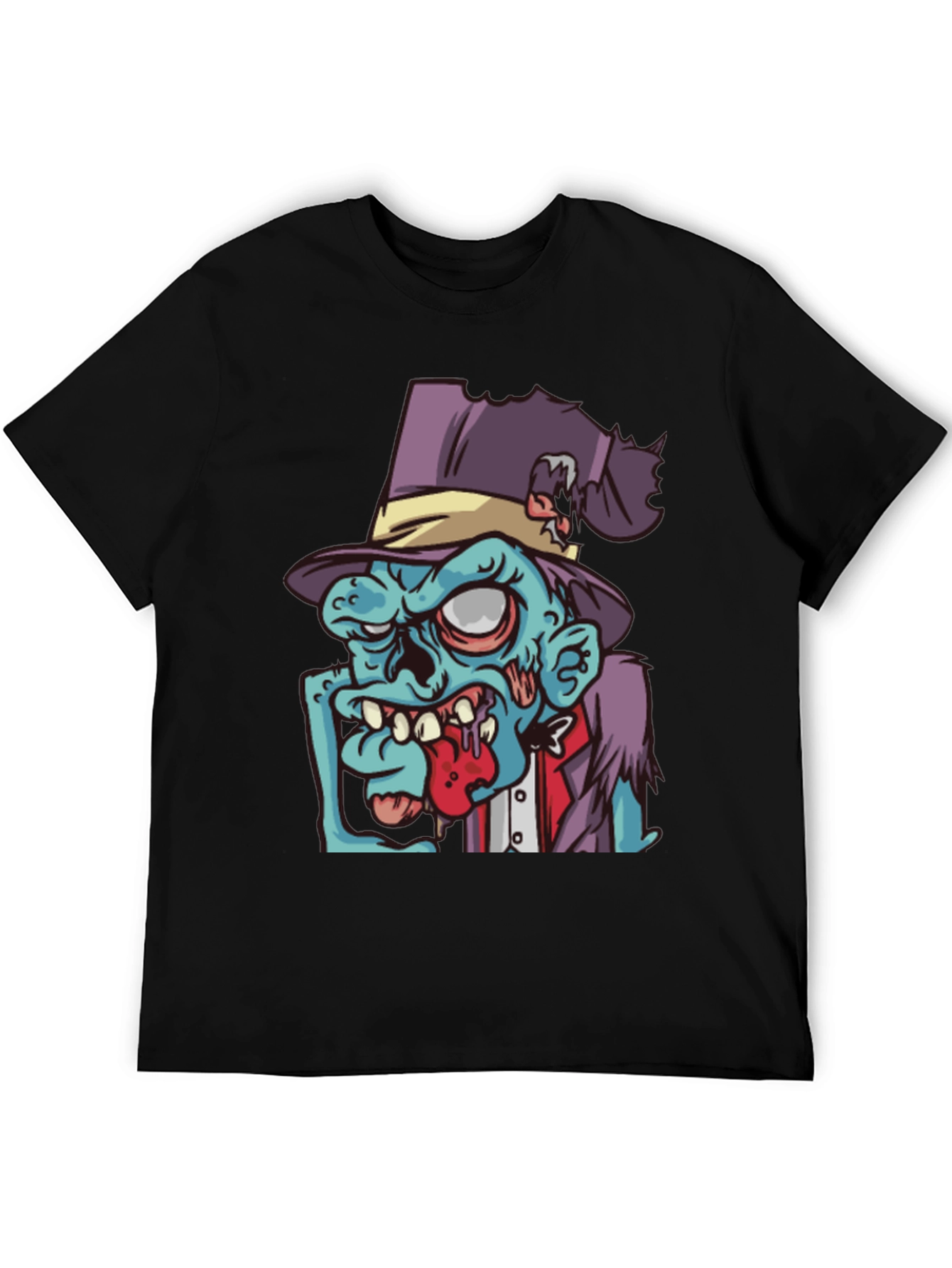 Black Zombie Graphic Tee - Spooky Style view 5