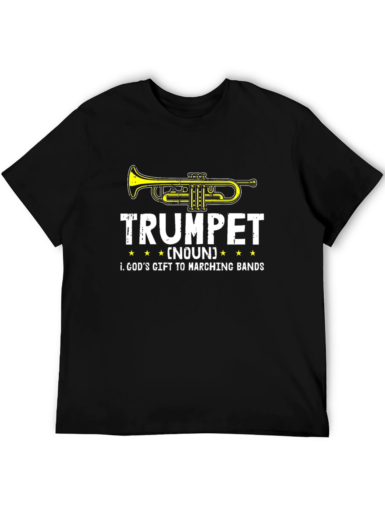 Black Trumpet God's Gift Marching Band Black T-Shirt view 5