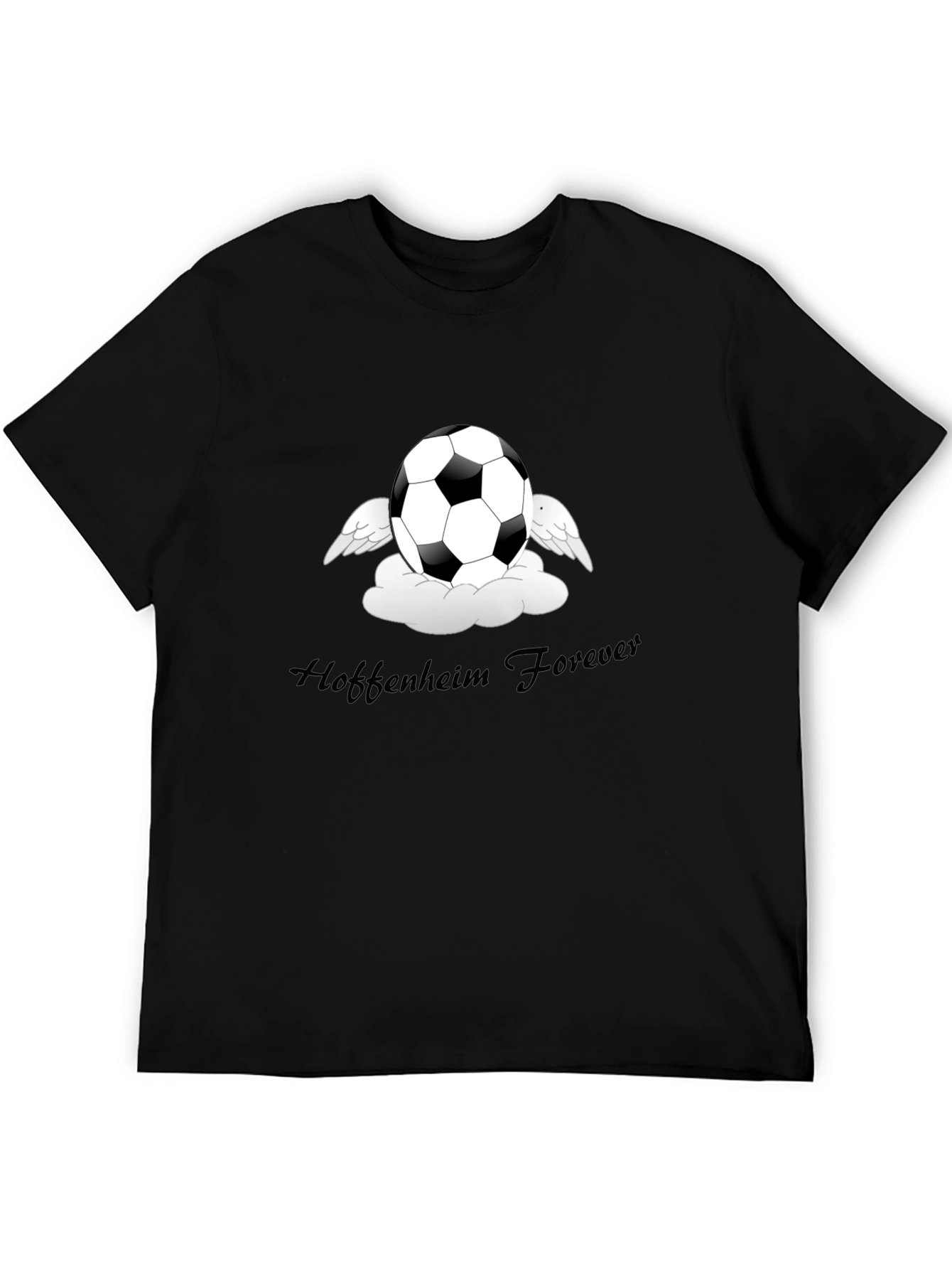 Black Soccer Angel Black T-Shirt - Hoffenheim Forever Fan Tee view 5