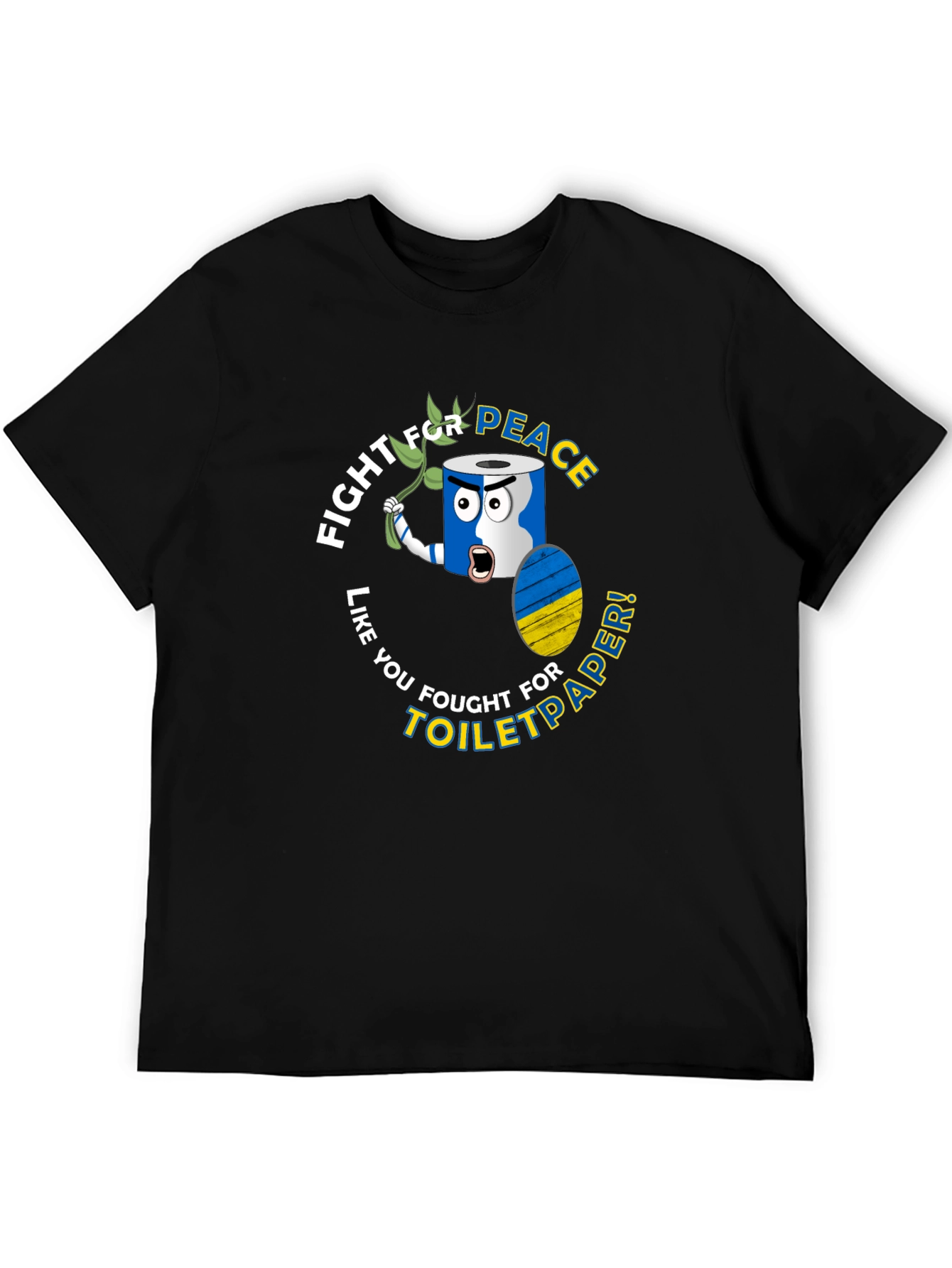 Black Fight for Peace Toilet Paper T-Shirt view 5