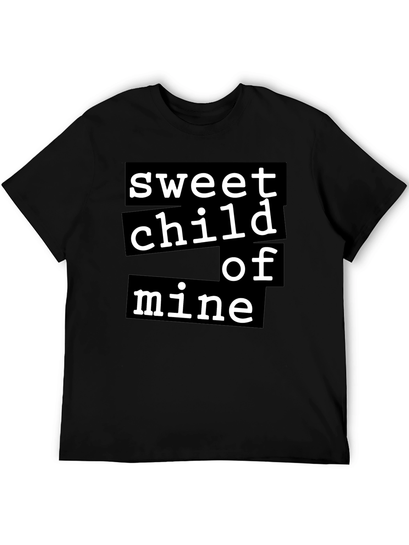 Black Sweet Child Of Mine Graphic Tee - Black Cotton T-Shirt view 5