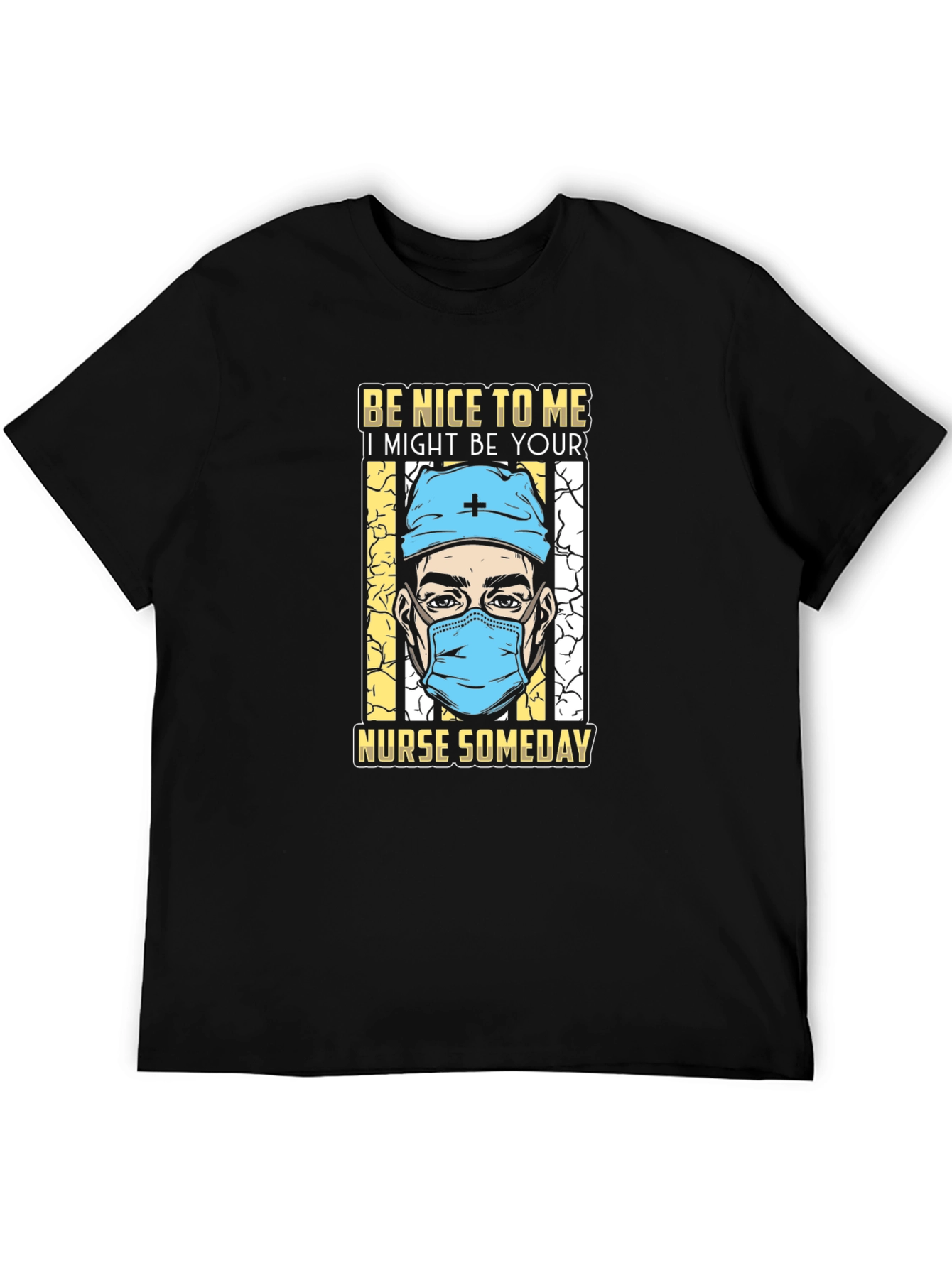 Black Be Nice To Me Nurse T-Shirt view 5