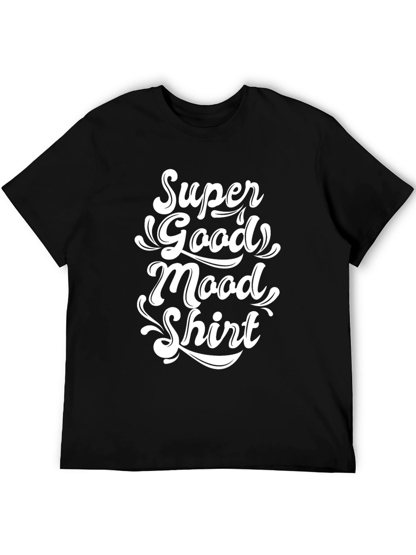 Black Super Good Mood Shirt - Black T-Shirt view 5