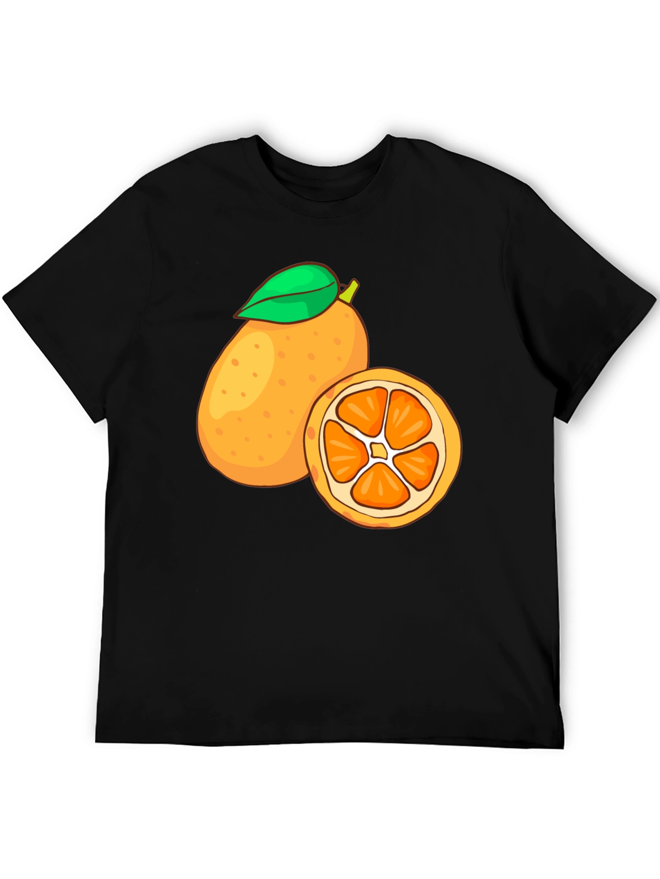Black Orange Graphic T-Shirt - Fresh & Fun! view 5