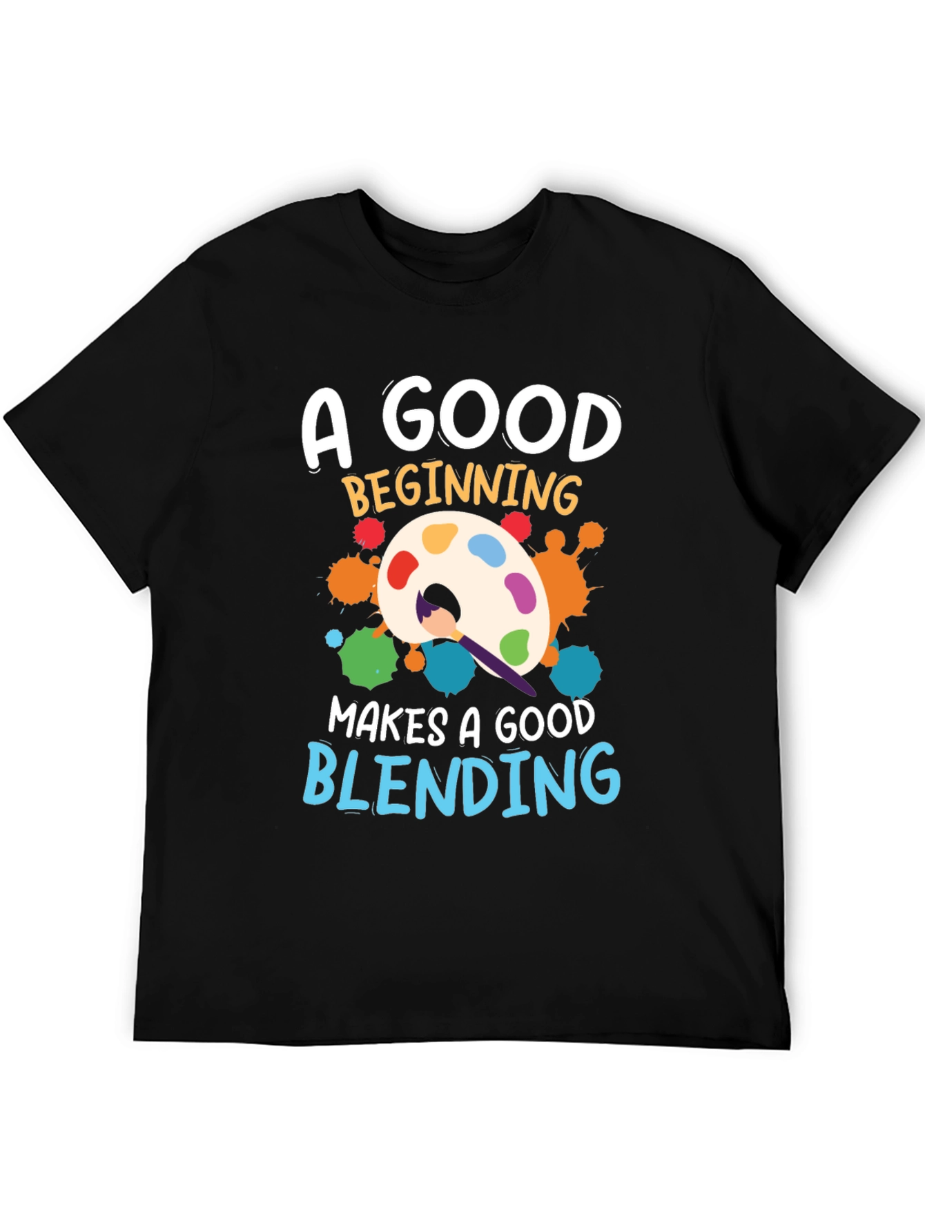 Black Artist Palette T-Shirt: A Good Beginning, Blending view 5