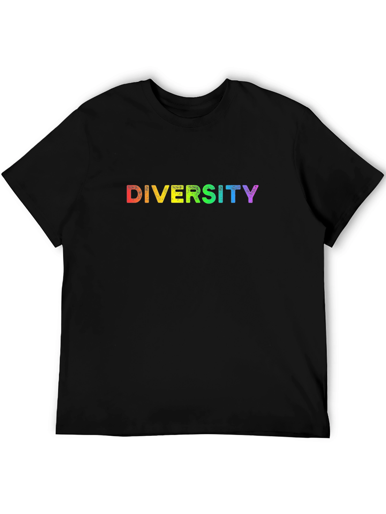 Black Diversity Rainbow T-Shirt - Black view 5