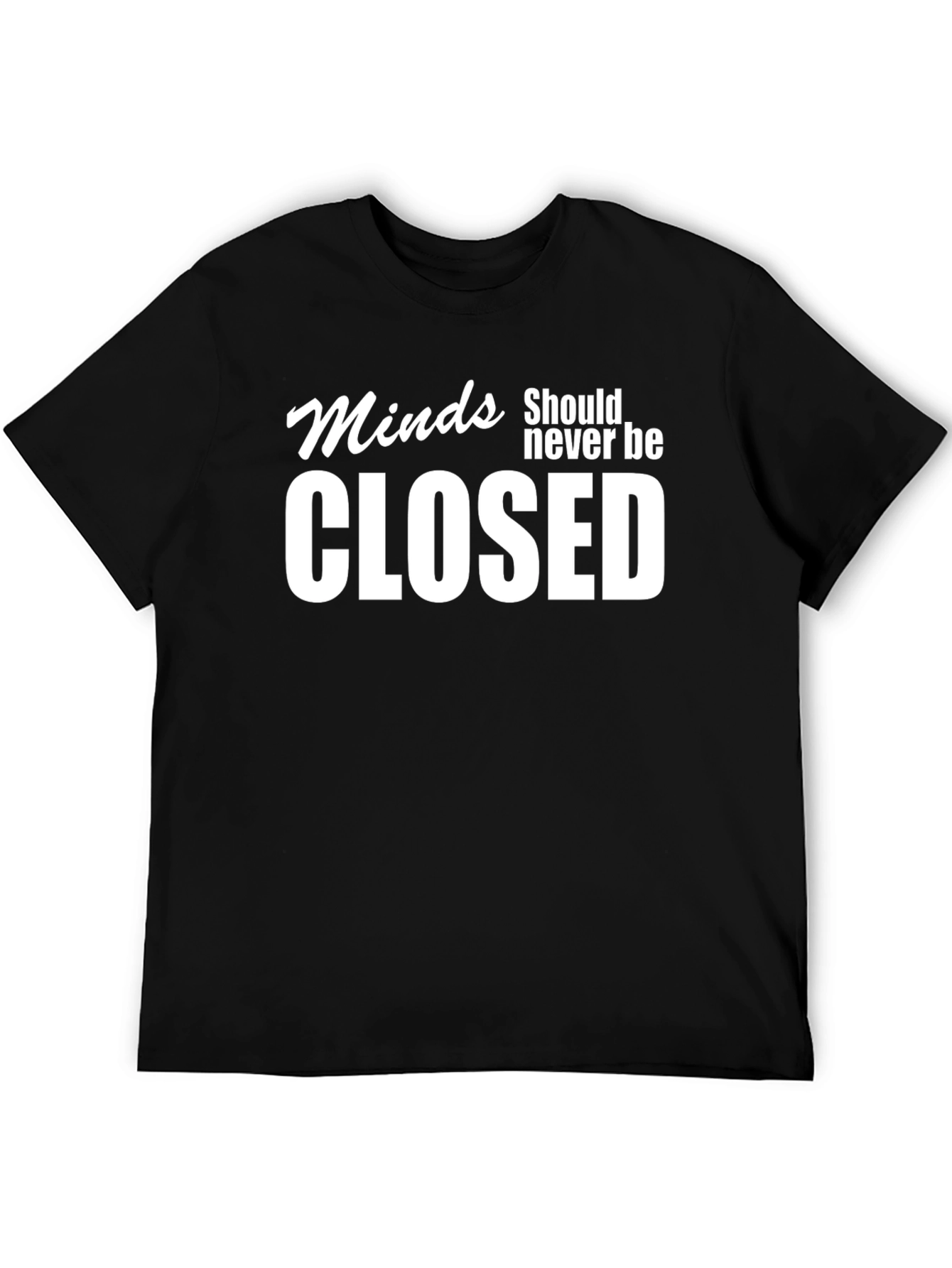 Black Minds Should Never Be Closed Black T-Shirt view 5