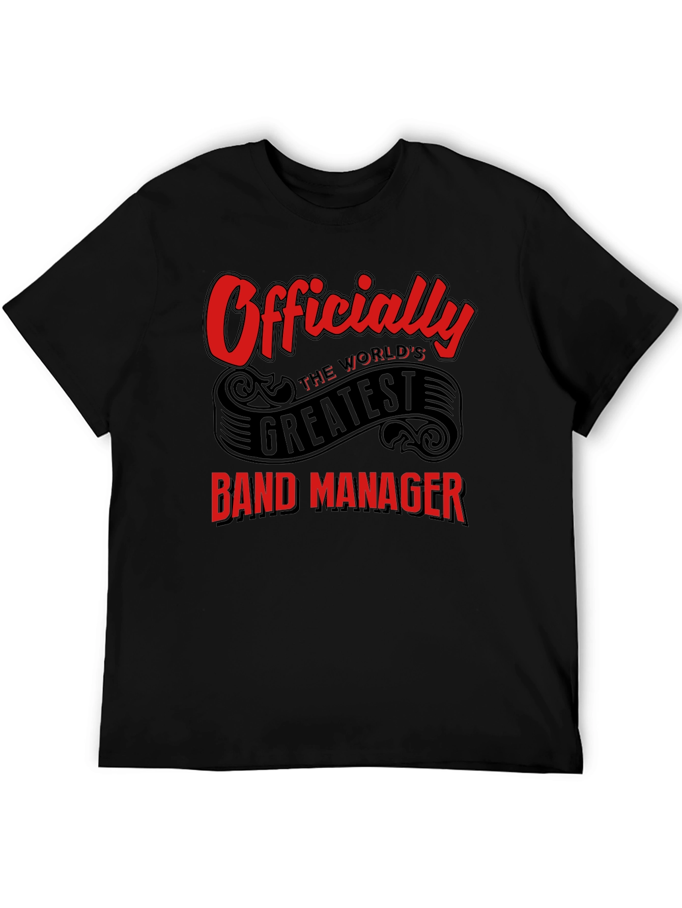 Black Officially the World's Greatest Band Manager T-Shirt view 5