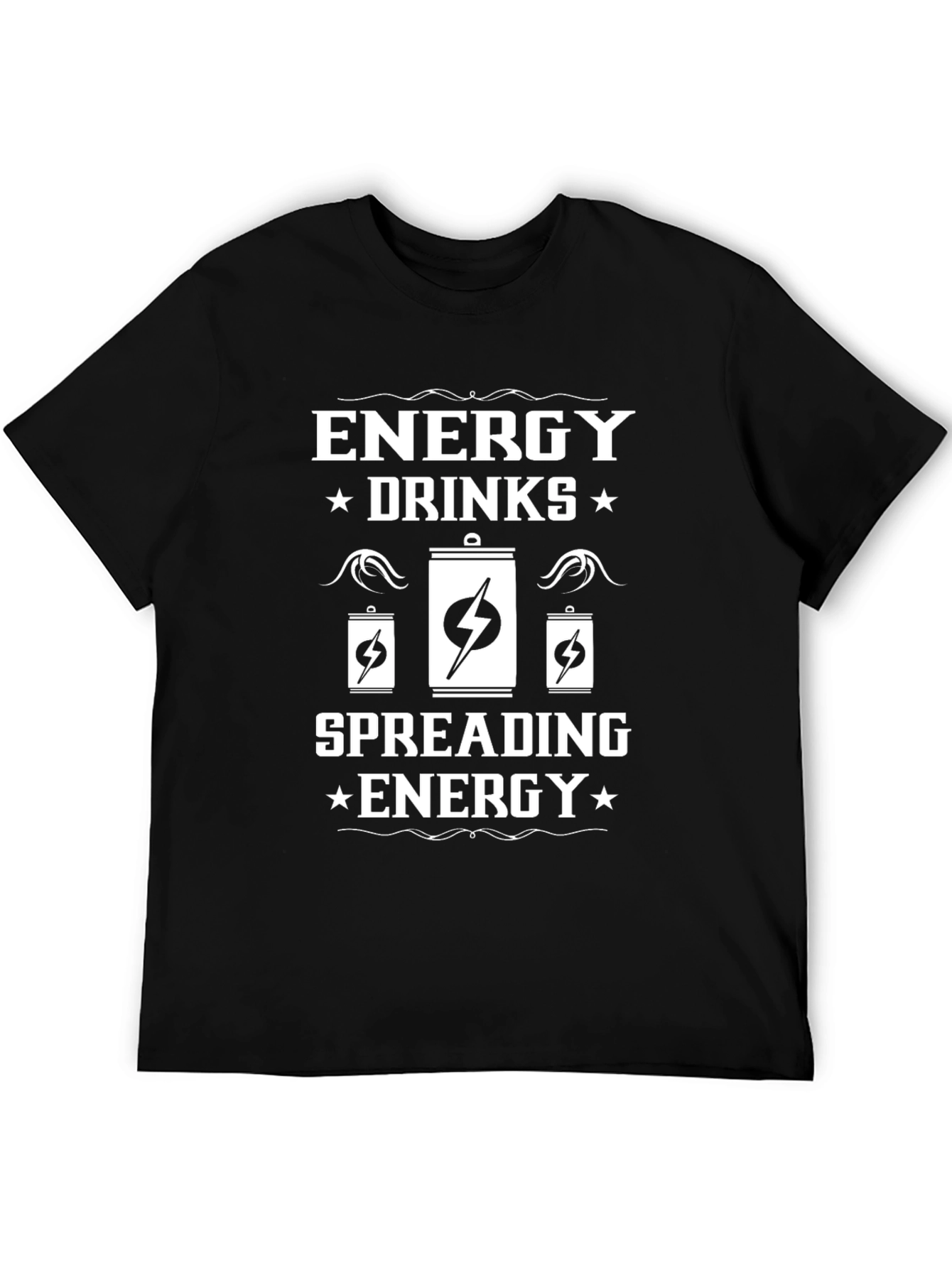 Black Energy Drinks Graphic Tee view 5