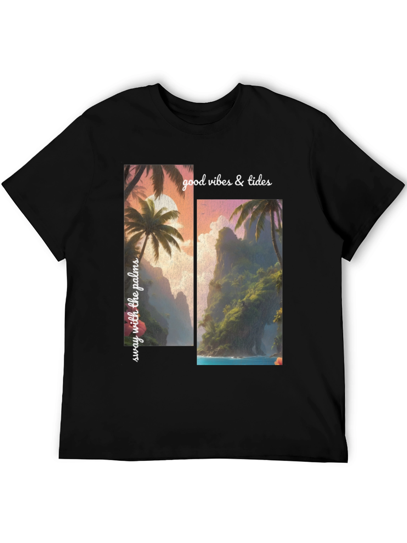 Tropical Vibes Graphic Tee - Sway with the Palms - 5