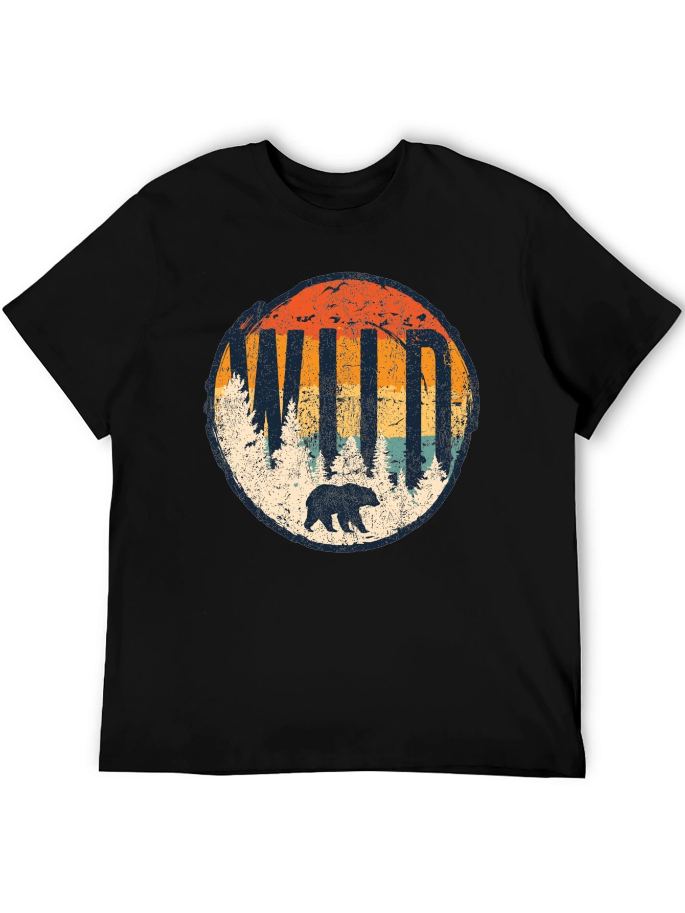 Black Wild Bear Graphic Tee - Nature Inspired Unisex Shirt view 5