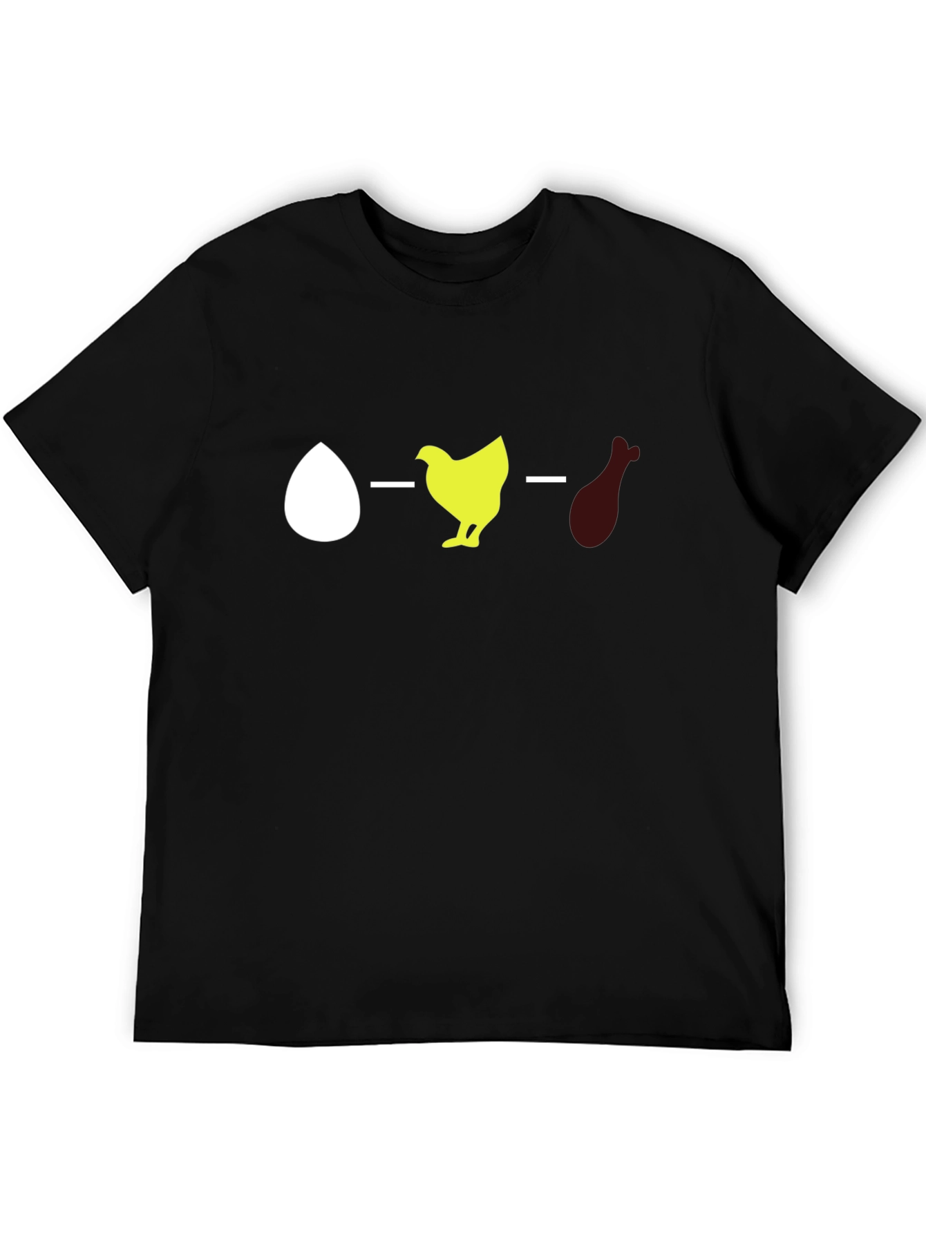 Black Egg, Chicken, Leg Evolution Graphic Tee view 5