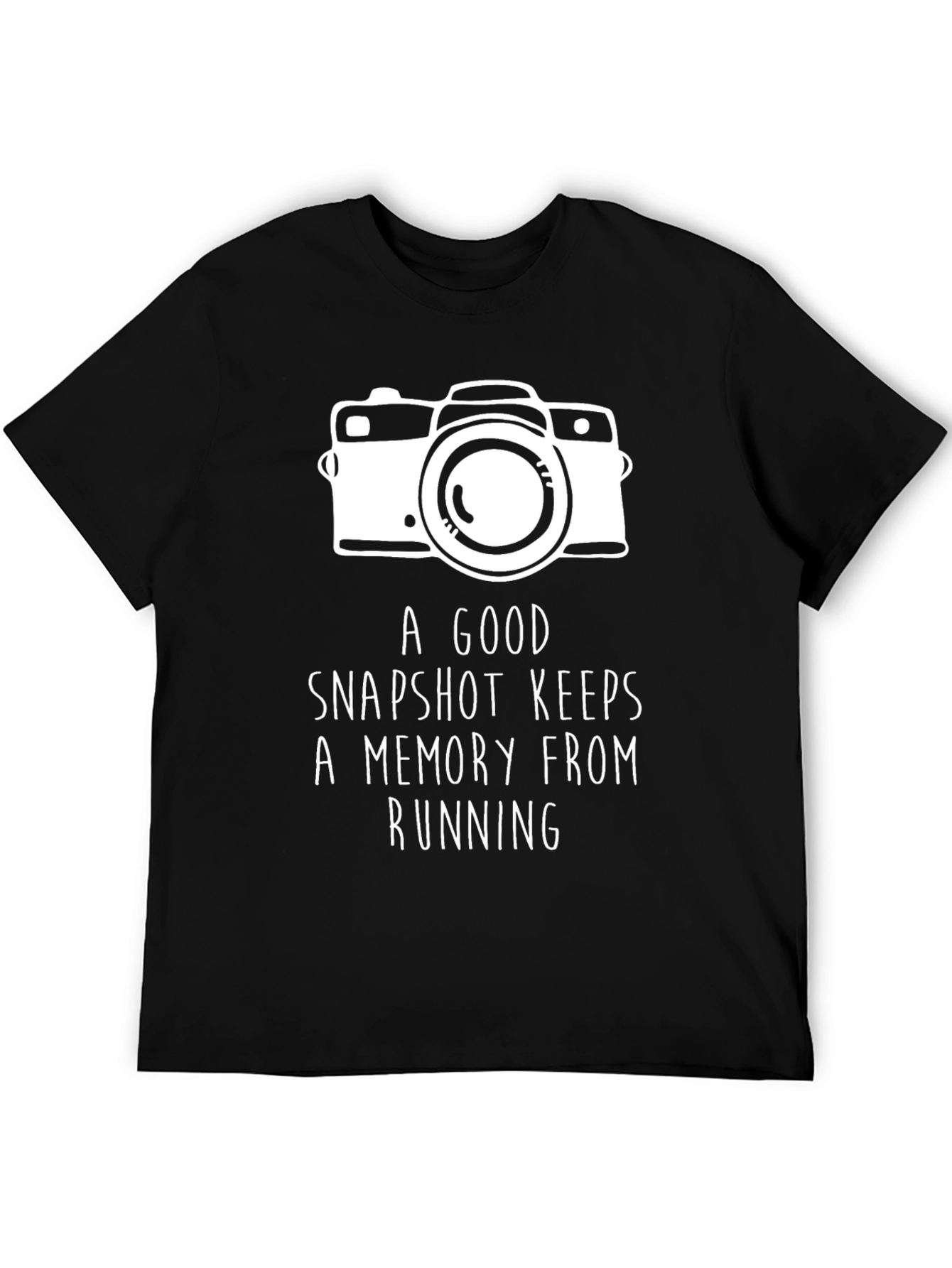 Black Camera Snapshot Memory T-Shirt view 5