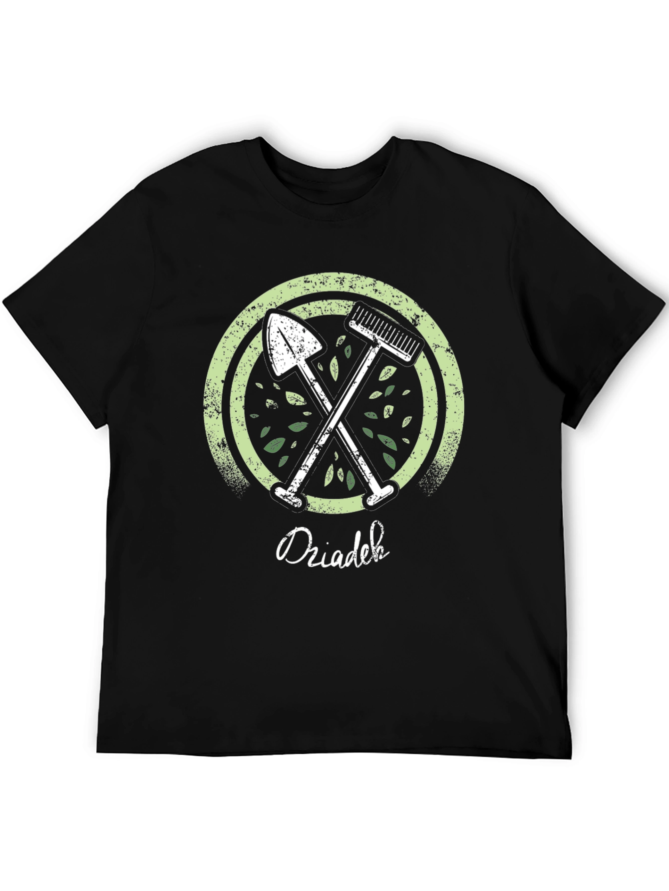 Black Gardening T-Shirt - 'Dziadek' Design view 5
