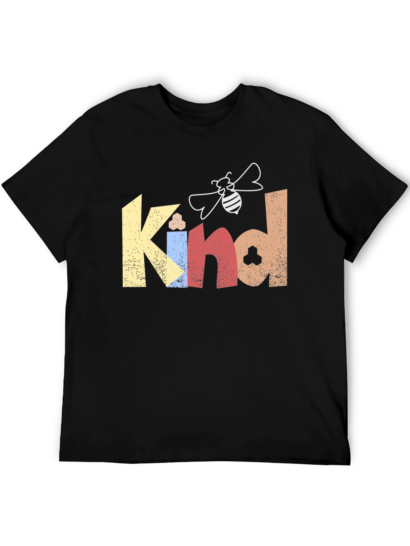 Black Be Kind T-Shirt - Bee Graphic Tee -  Motivational Shirt view 5