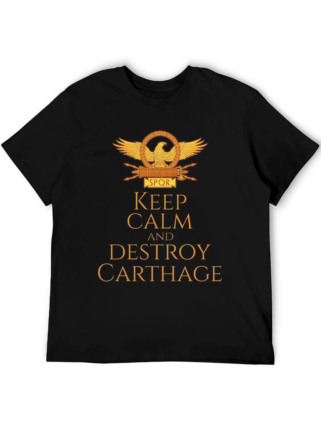 Black Keep Calm & Destroy Carthage T-Shirt view 5