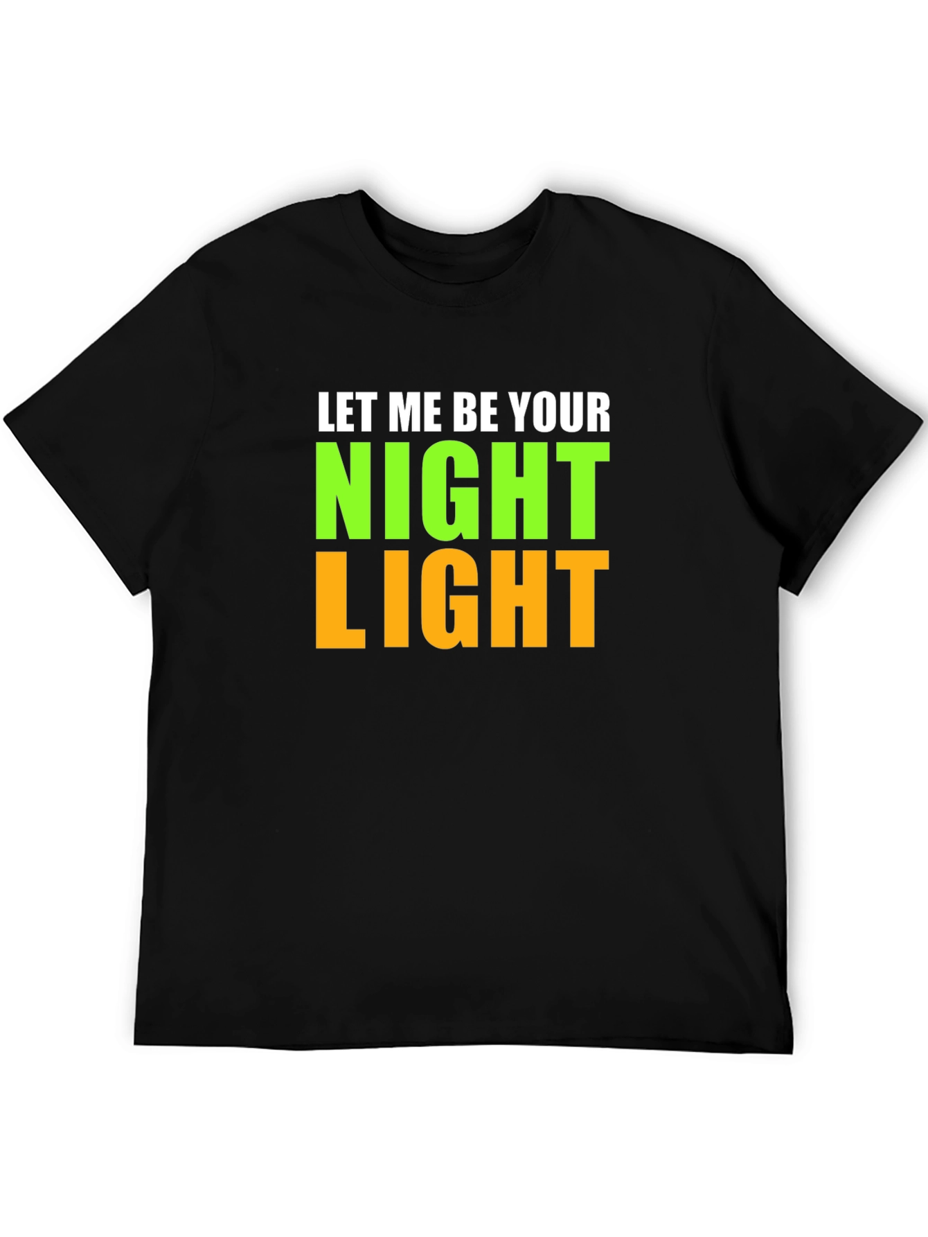 Black Night Light Graphic Tee - Black Cotton Blend view 5