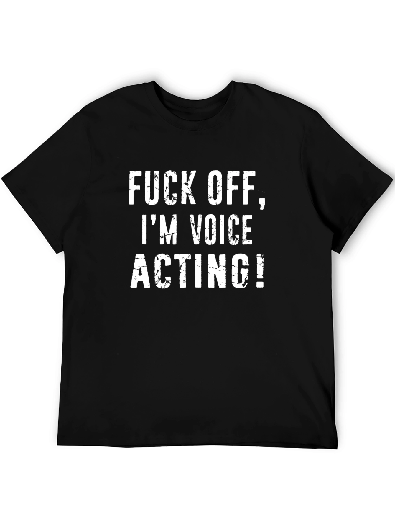 Black Funny Voice Acting T-Shirt view 5