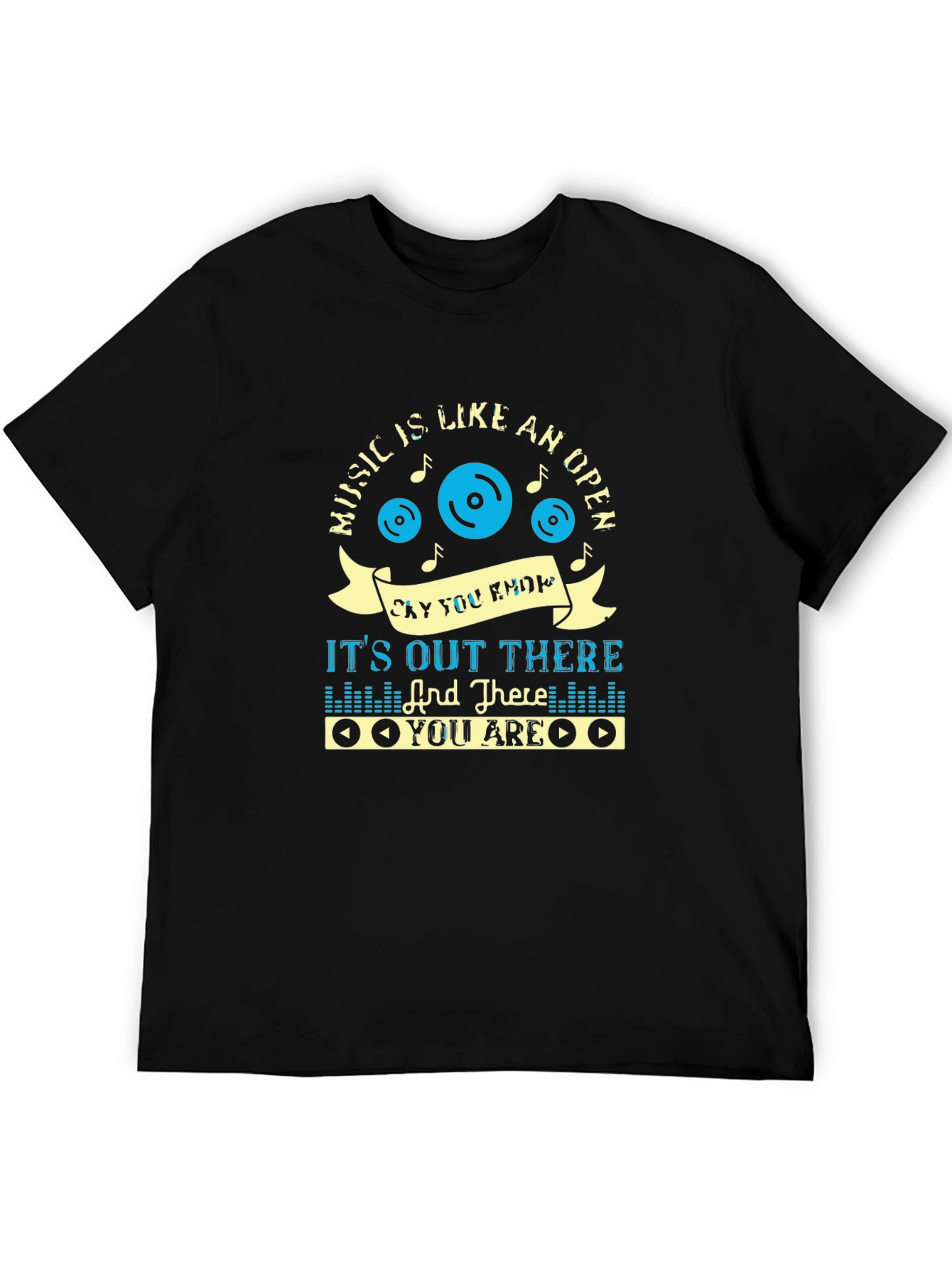 Black Music Lover Tee: It's Out There And There You Are T-Shirt view 5