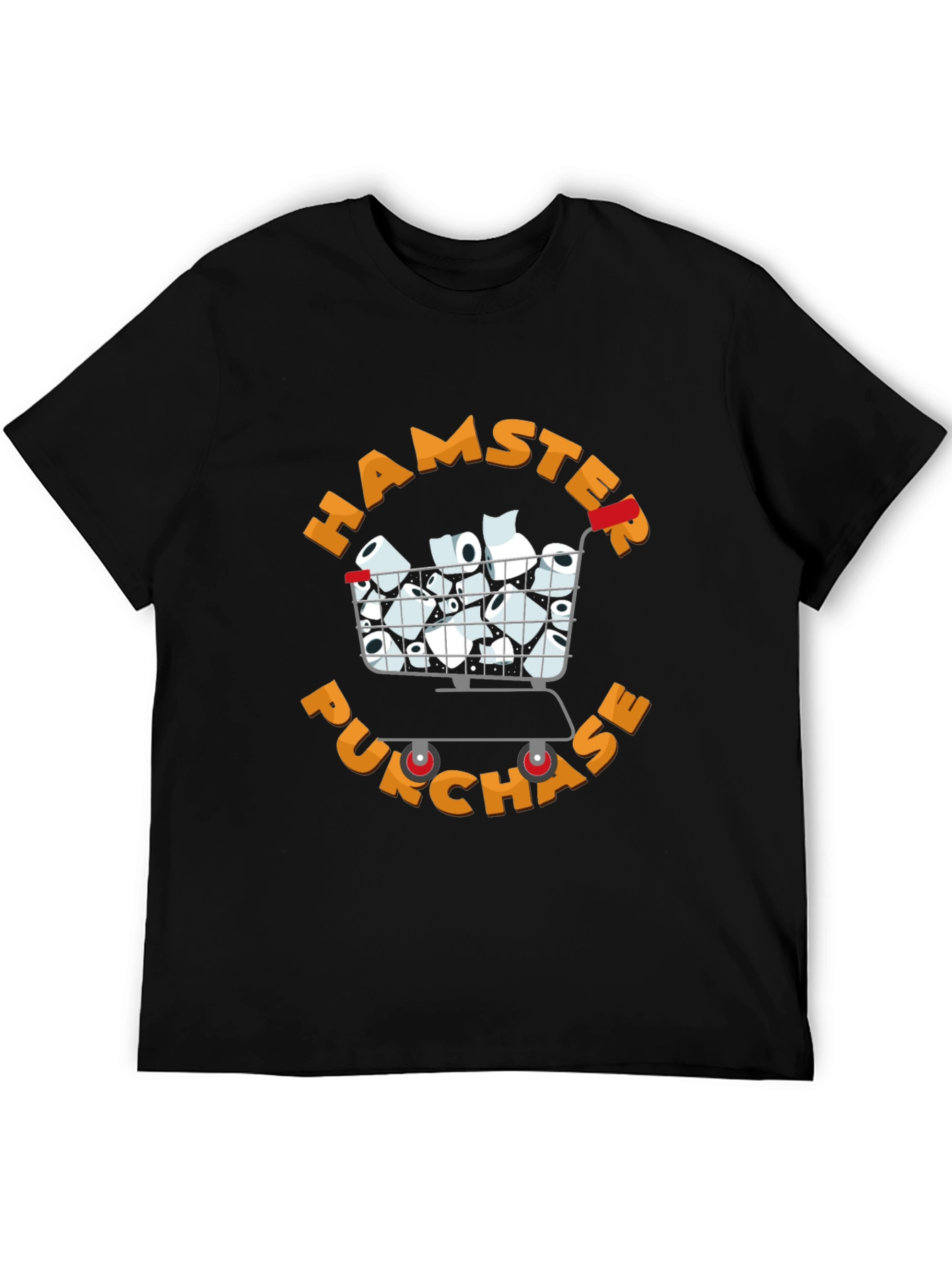 Black Hamster Purchase Toilet Paper Cart T-Shirt view 5