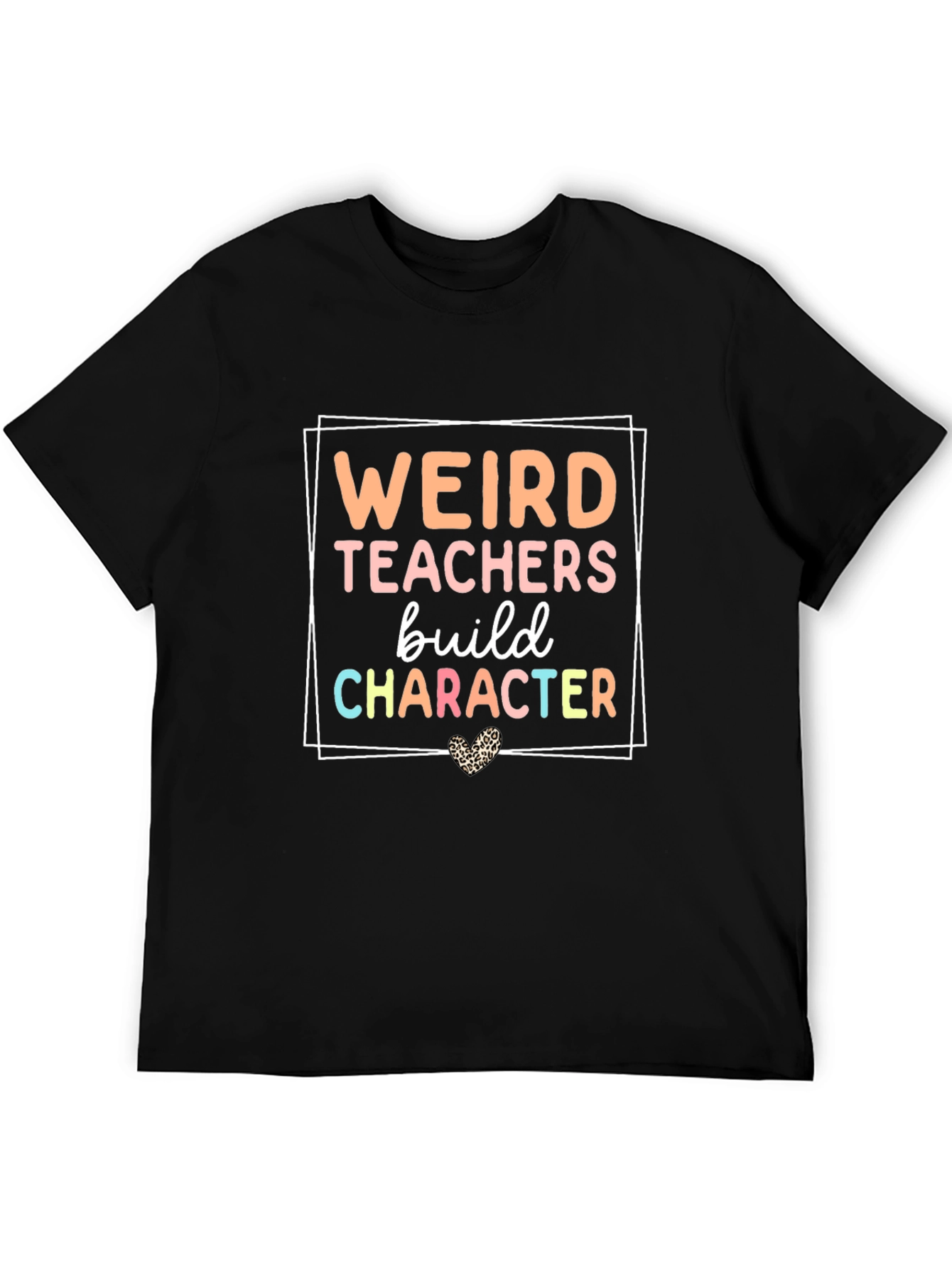 Black Weird Teachers Build Character Graphic Tee view 5