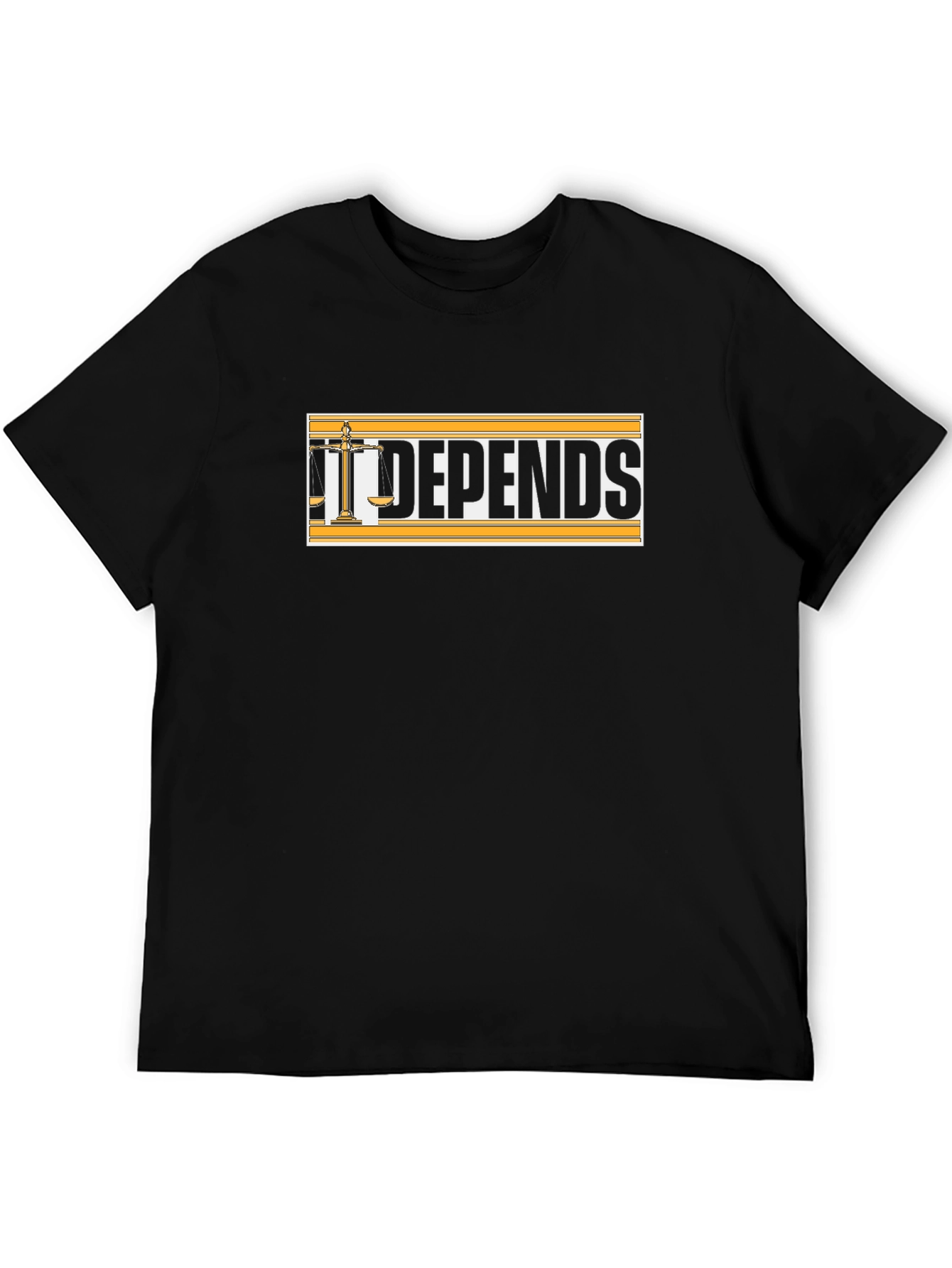It Depends T-Shirt - Scales of Justice Design - 5