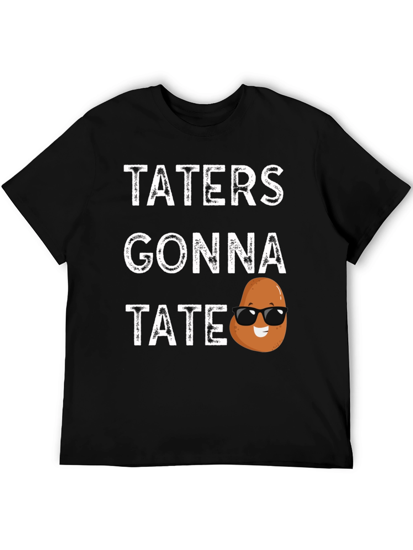 Black Taters Gonna Tate Funny Potato Graphic T-Shirt view 5