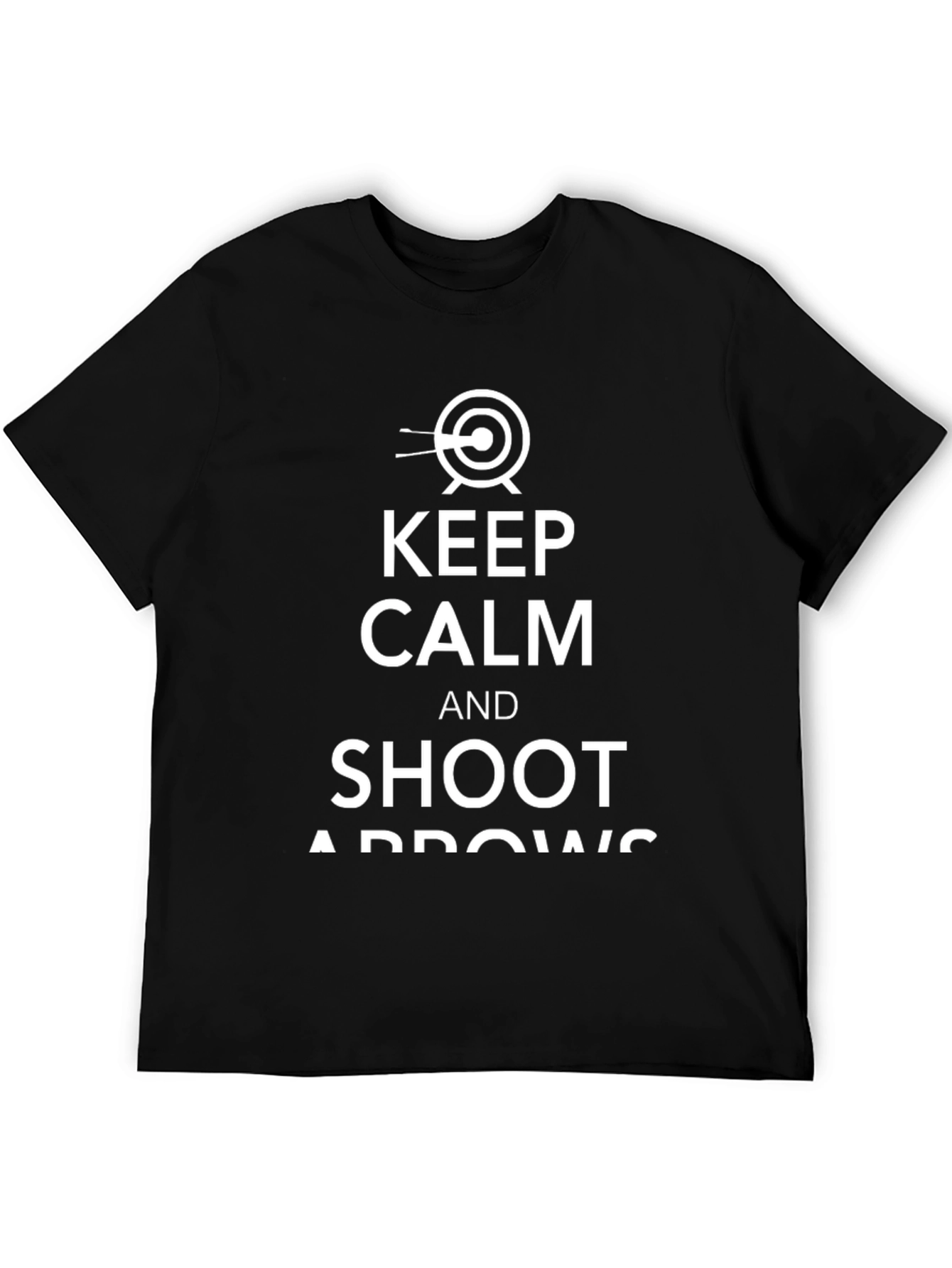 Black Keep Calm and Shoot Arrows T-Shirt view 5