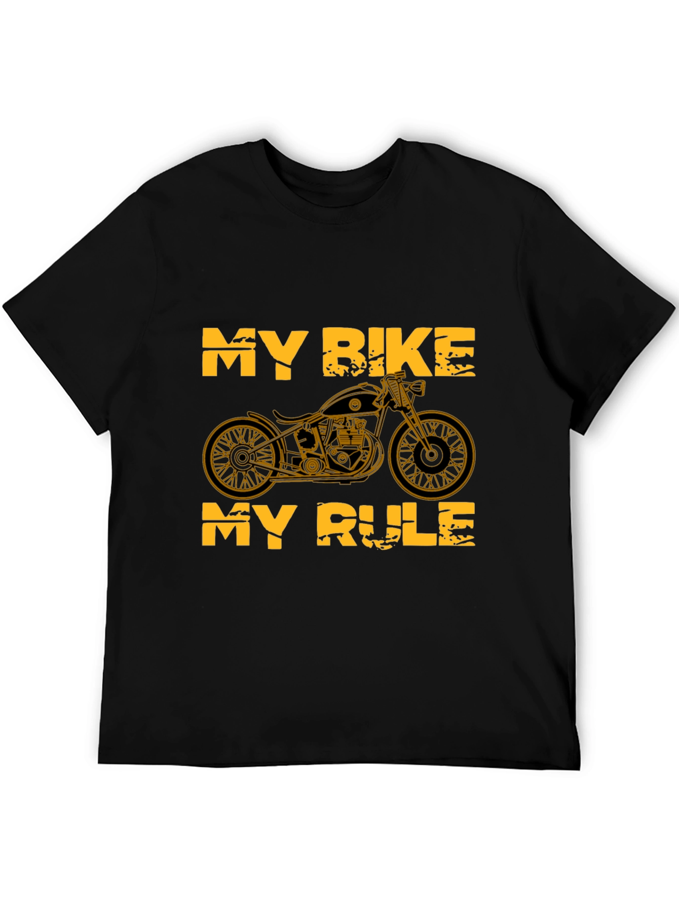 Black My Bike My Rule Graphic Tee view 5