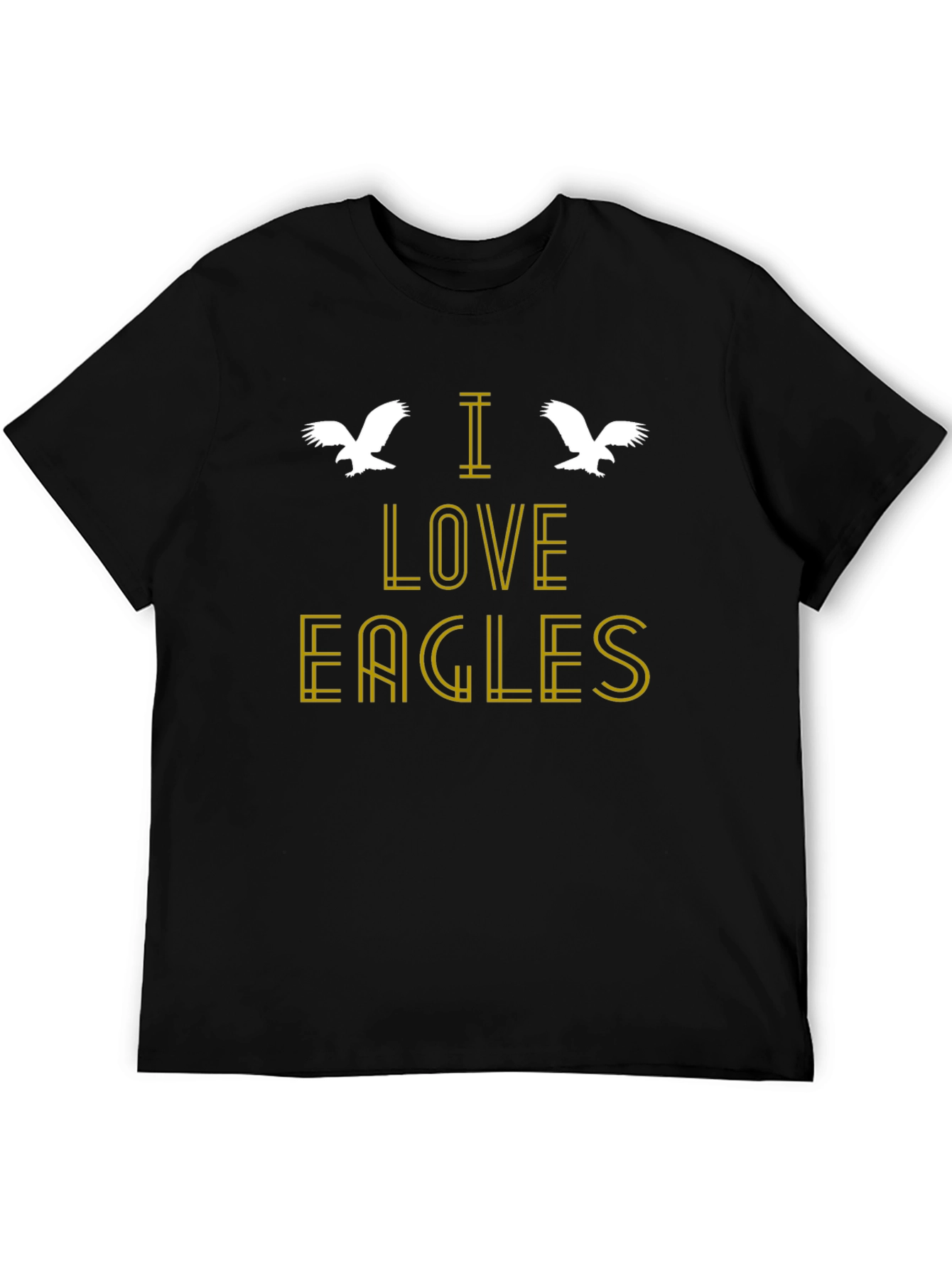 Black I Love Eagles Graphic T-Shirt - Black view 5