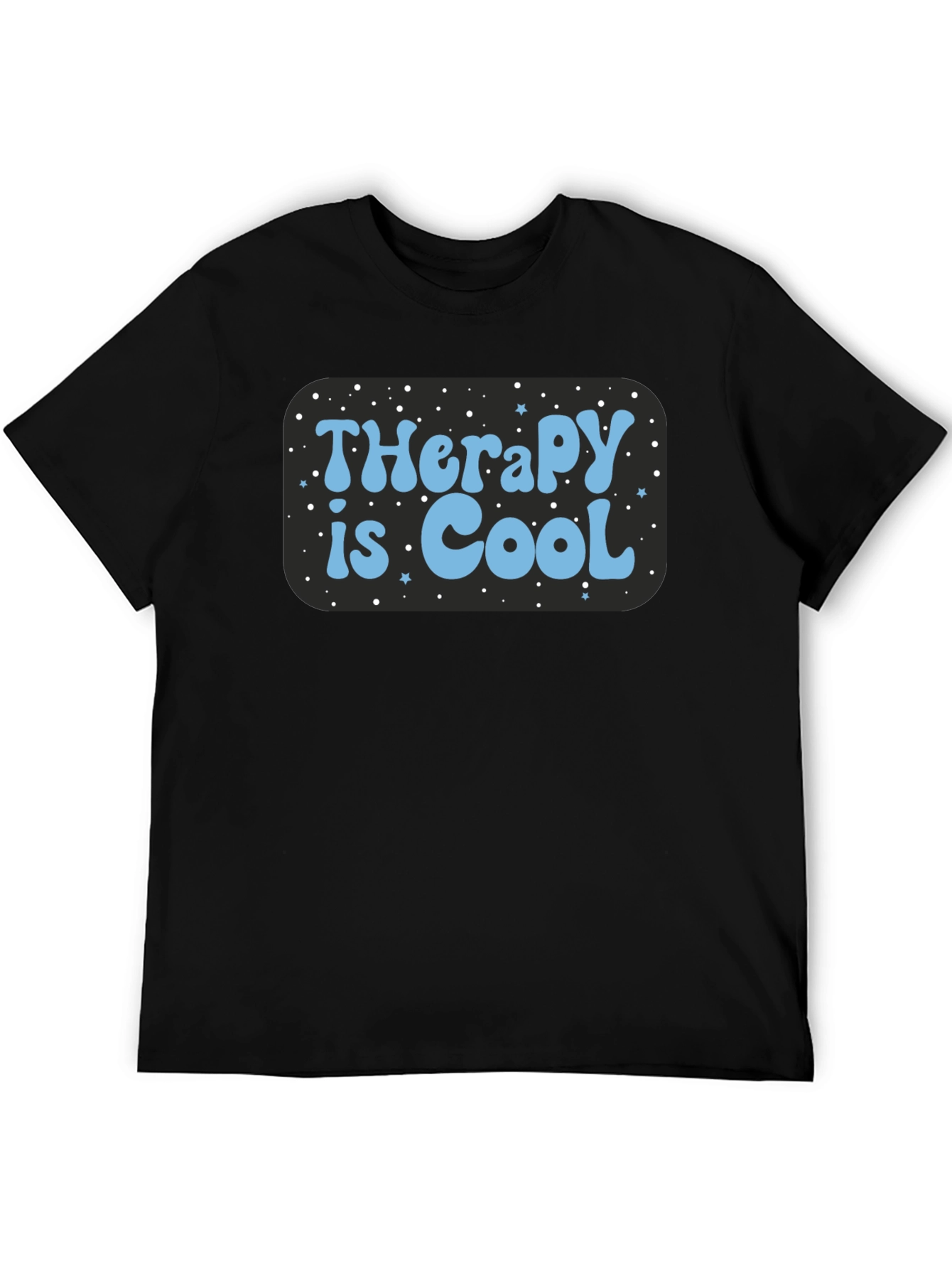 Black Therapy is Cool Graphic T-Shirt view 5