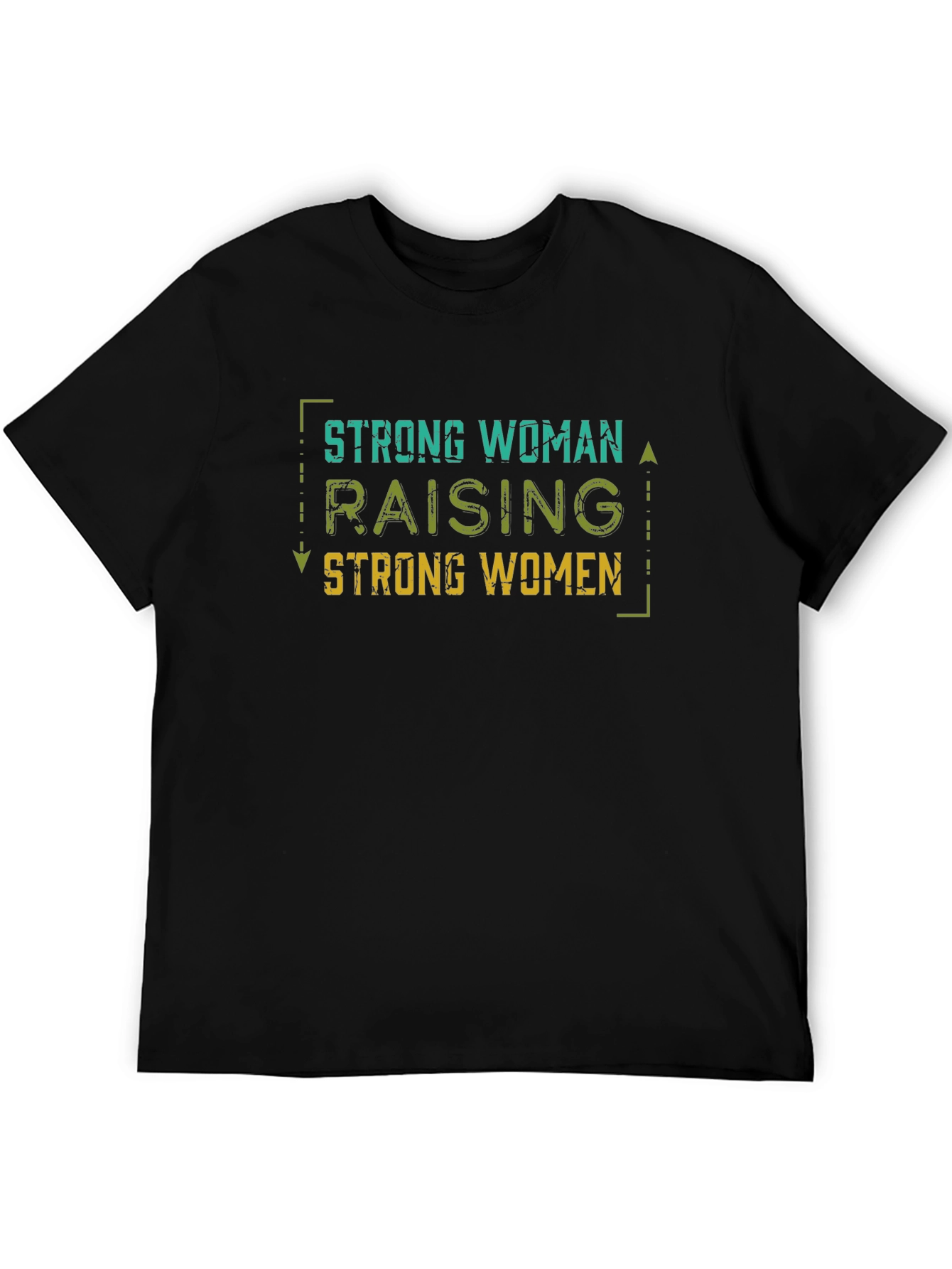 Black Strong Woman Raising Strong Women Tee view 5