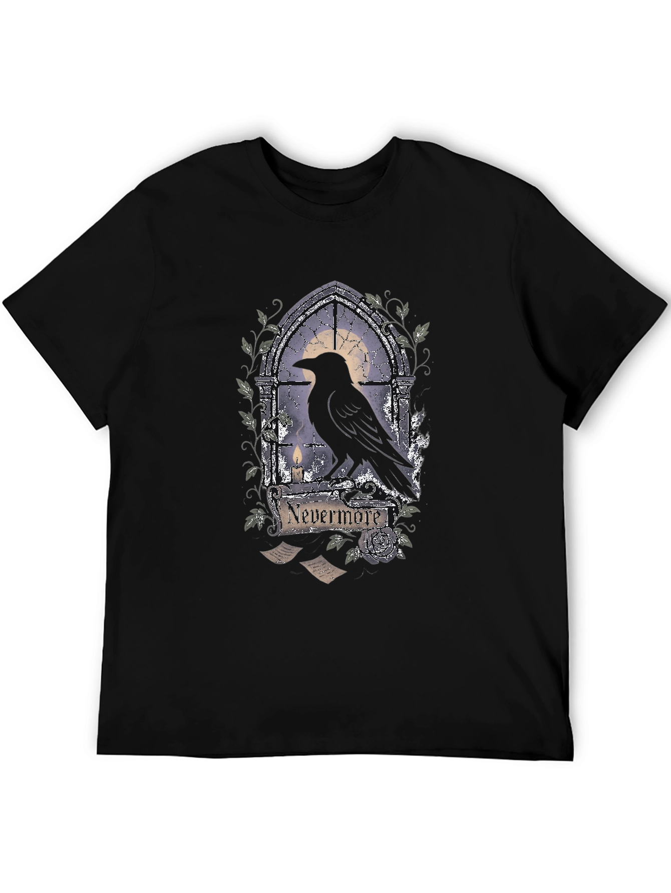 Black Nevermore Raven Gothic T-Shirt view 5