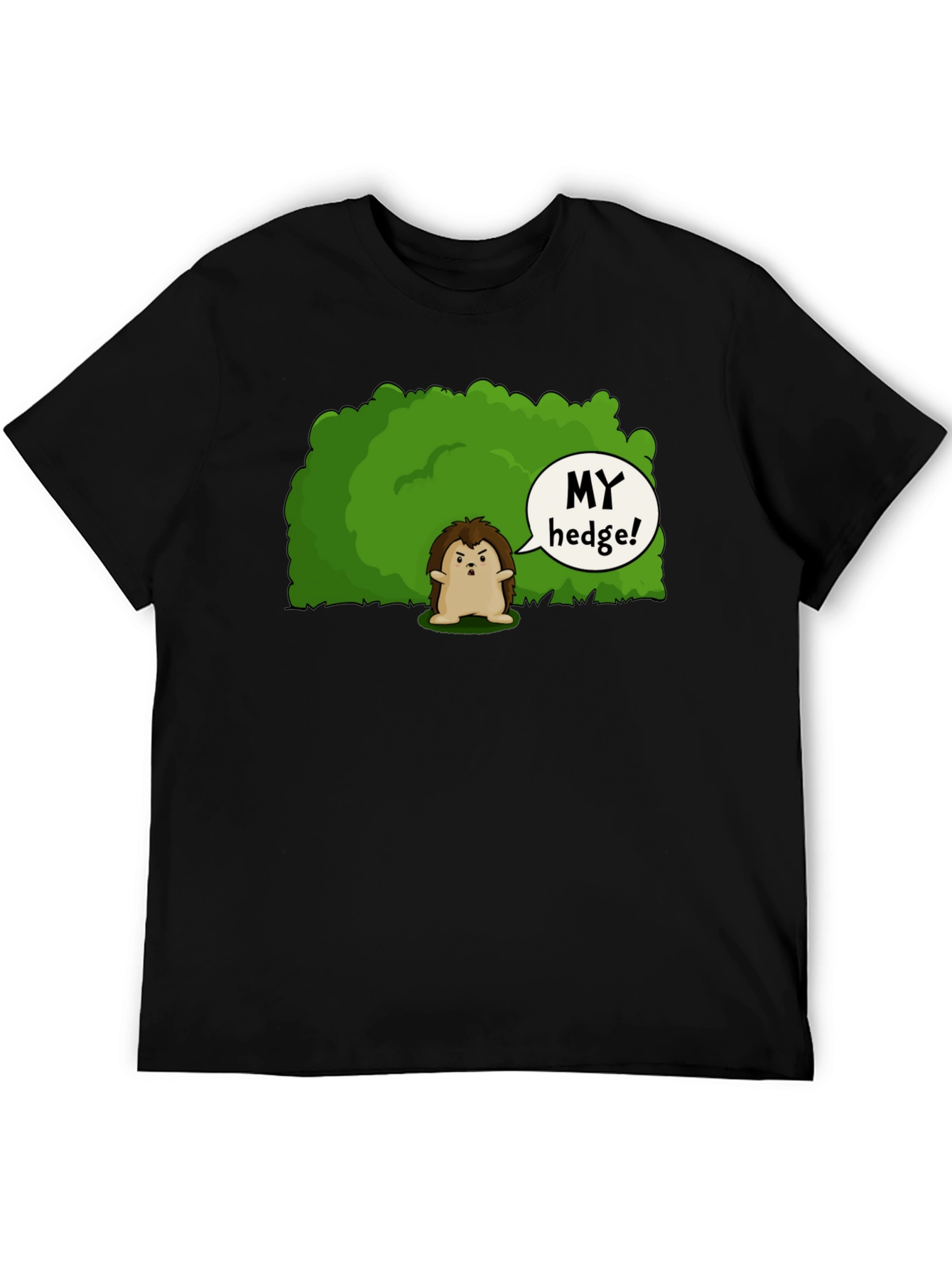 Black My Hedge! Funny Hedgehog Graphic T-Shirt view 5