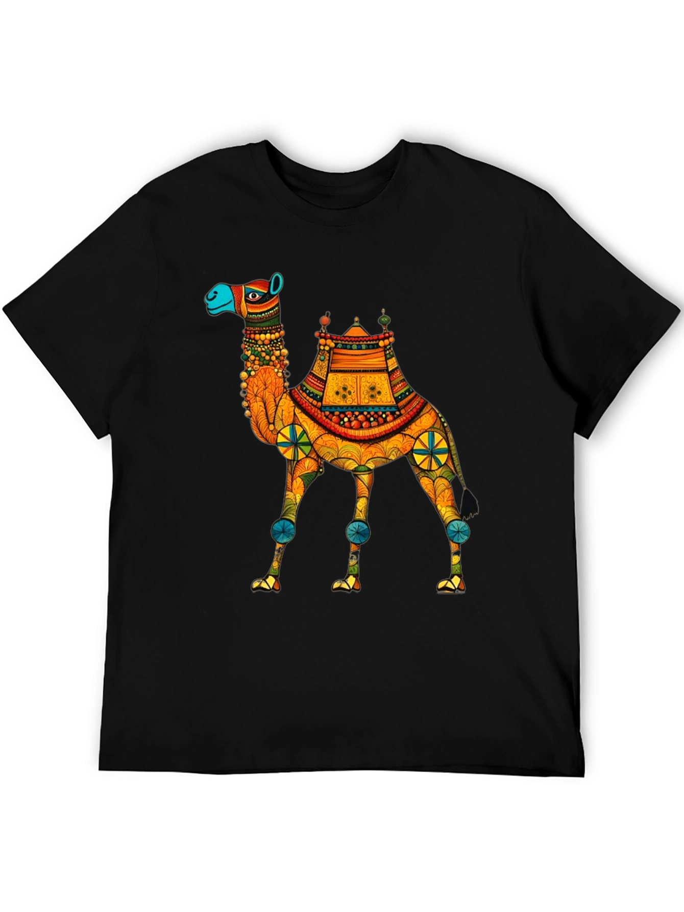 Black Camel Graphic Print T-Shirt - Unique Design view 5