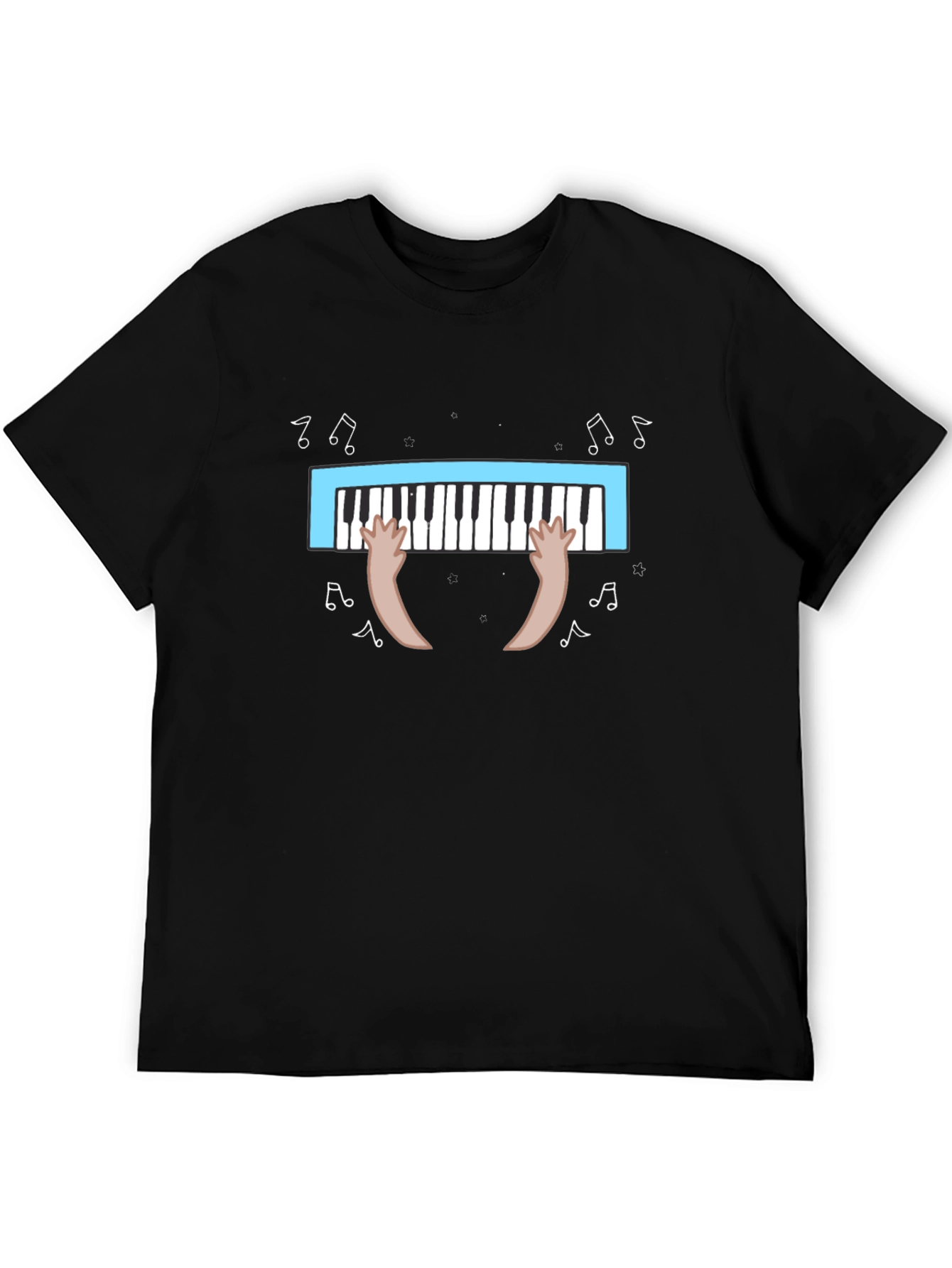 Black Musical Piano T-Shirt view 5