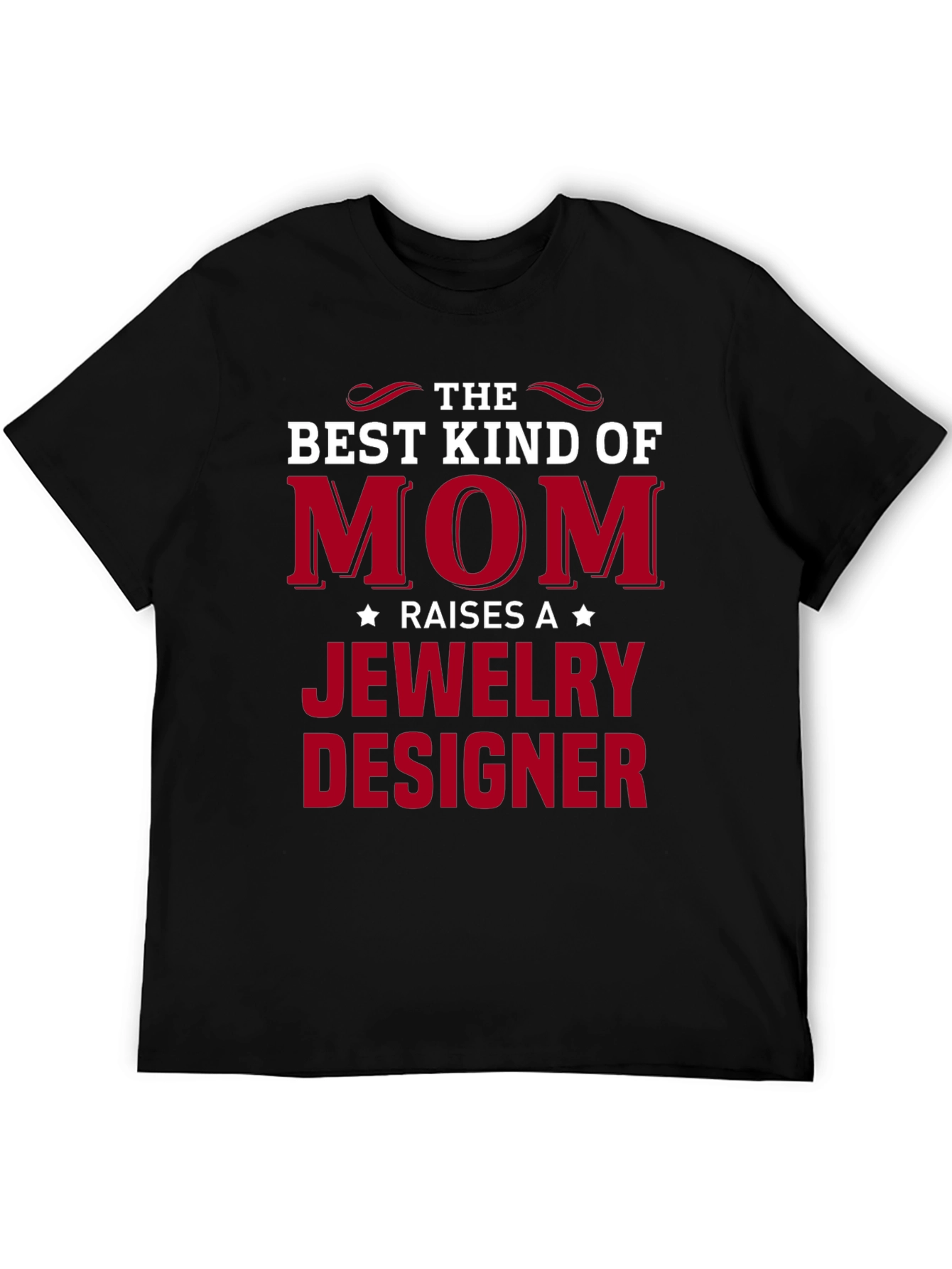 Black Best Kind of Mom Jewelry Designer T-Shirt view 5