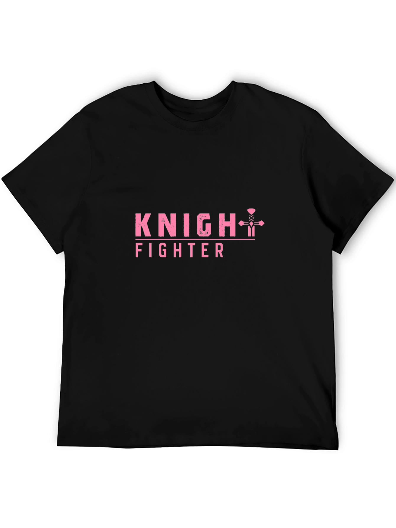 Black Knight Fighter Graphic T-Shirt - Pink Print view 5