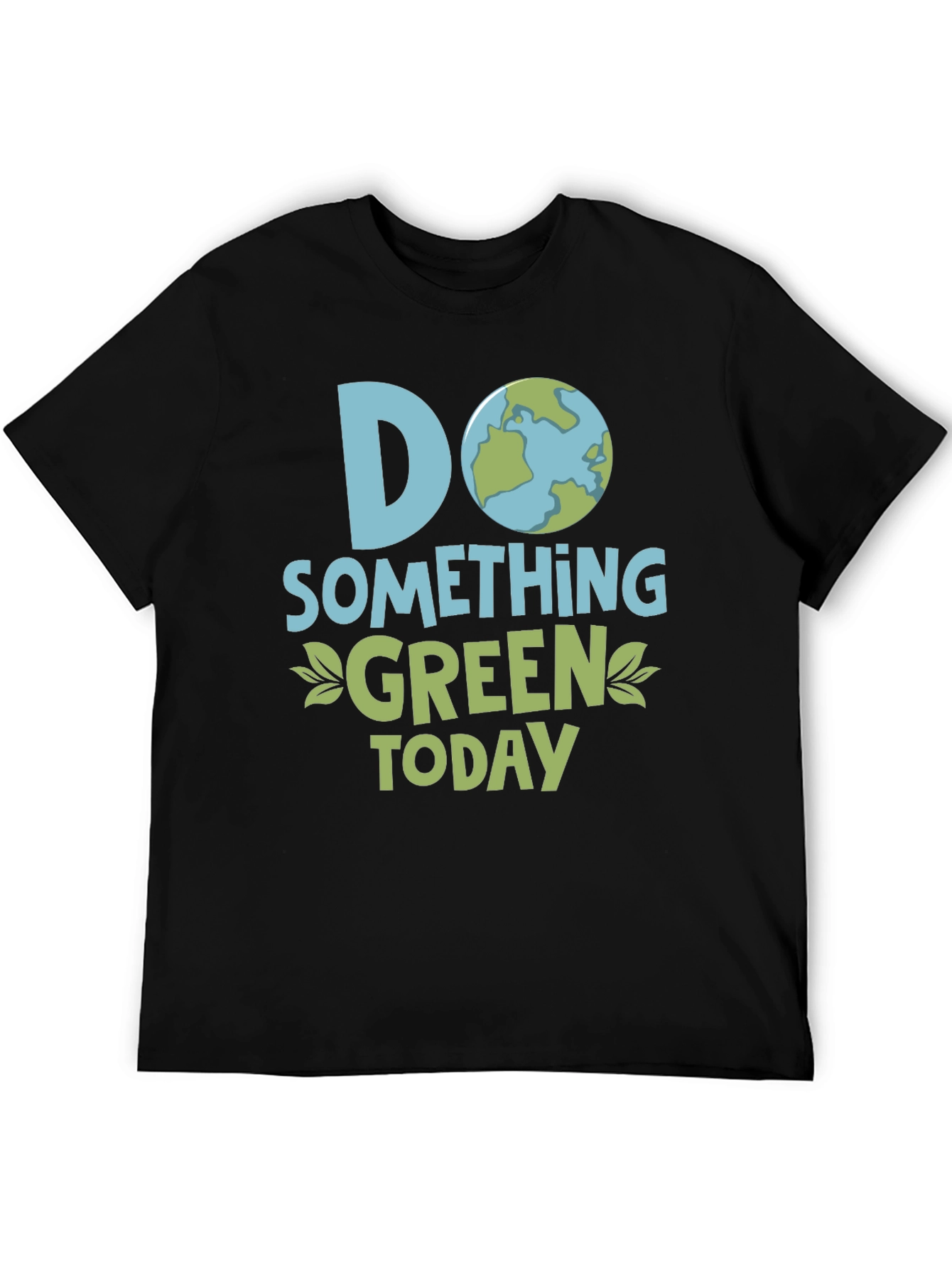 Black Eco-Friendly 'Do Something Green' Graphic T-Shirt view 5