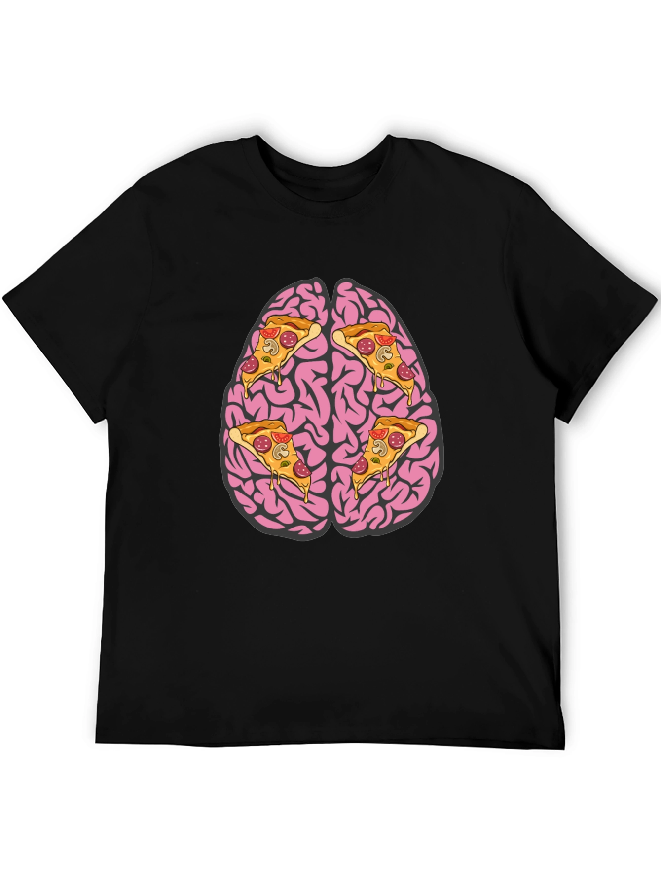 Black Pizza Brain Graphic Tee view 5
