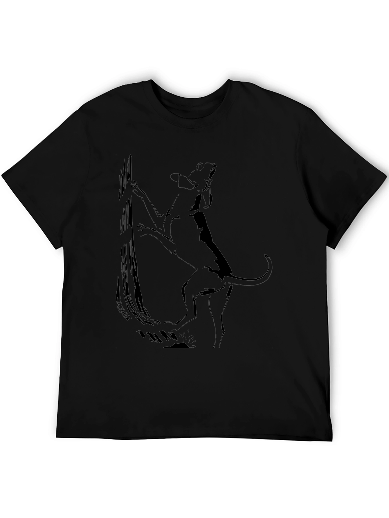 Black Dog Climbing Tree Graphic Tee - Black view 5